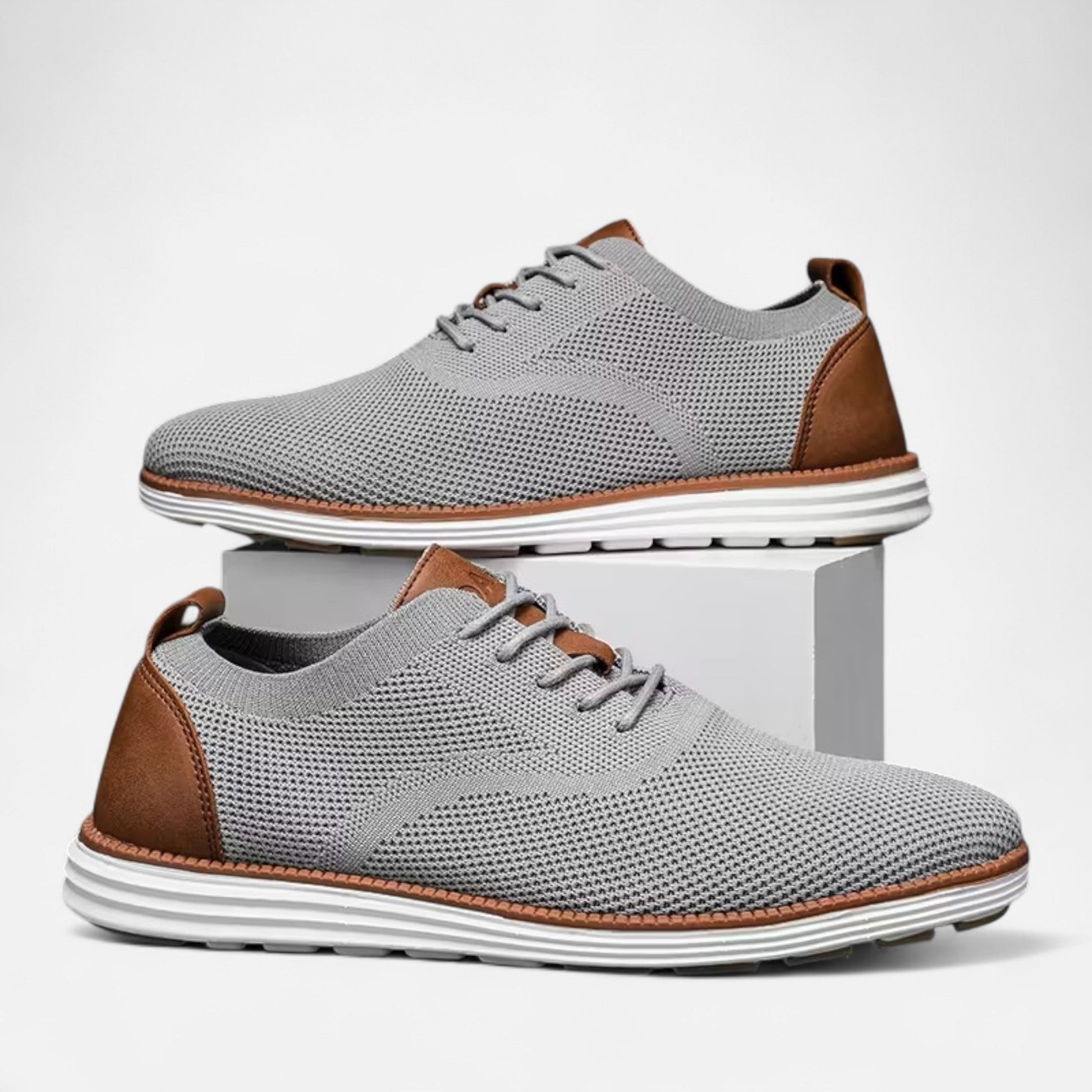 Dorevelle | Herren-Dress-Sneaker – Atmungsaktiver Lederschuh mit Schnürung für stilvolle Eleganz