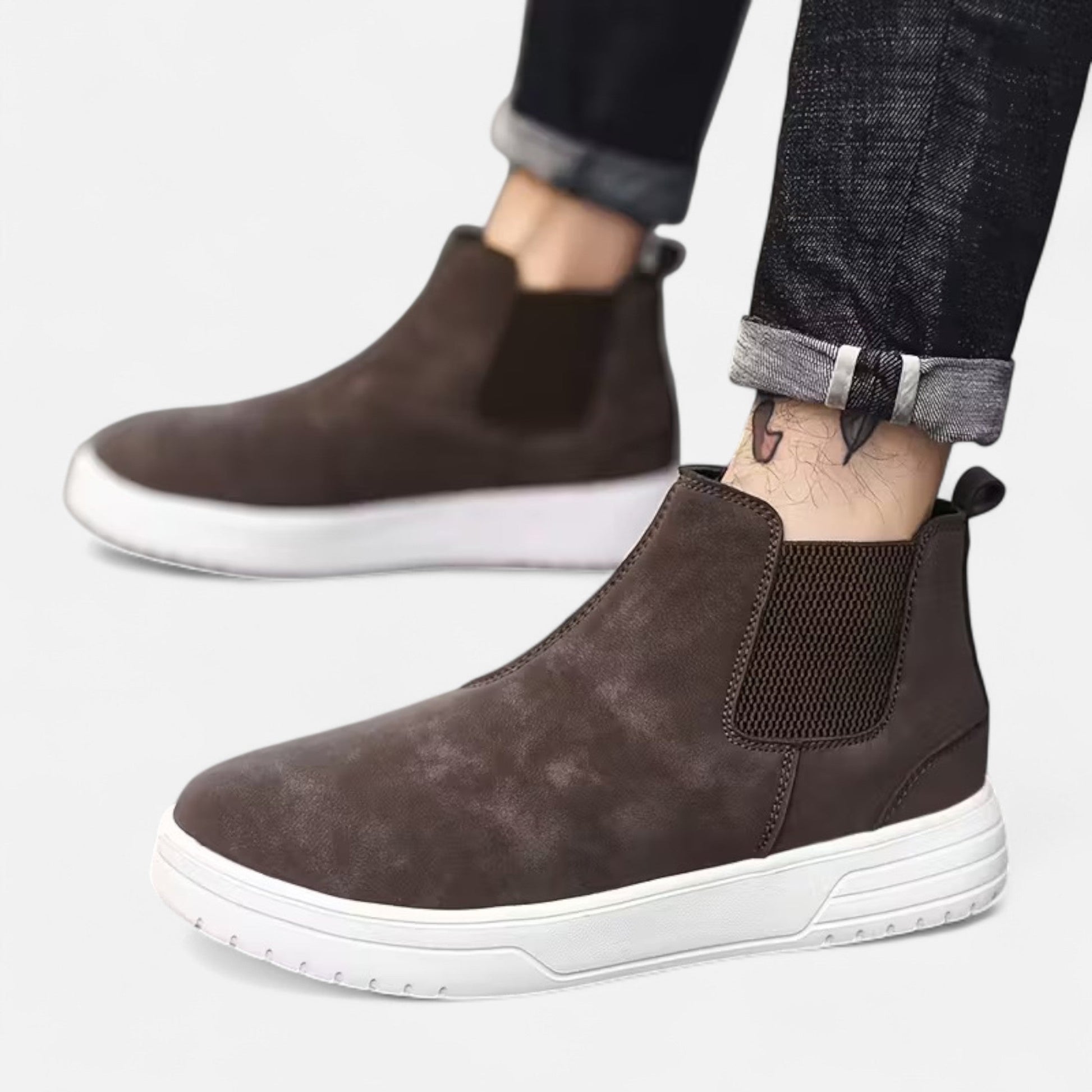 Dorevelle | Herren Vintage Slip-On Schnürstiefeletten für einen zeitlosen Look