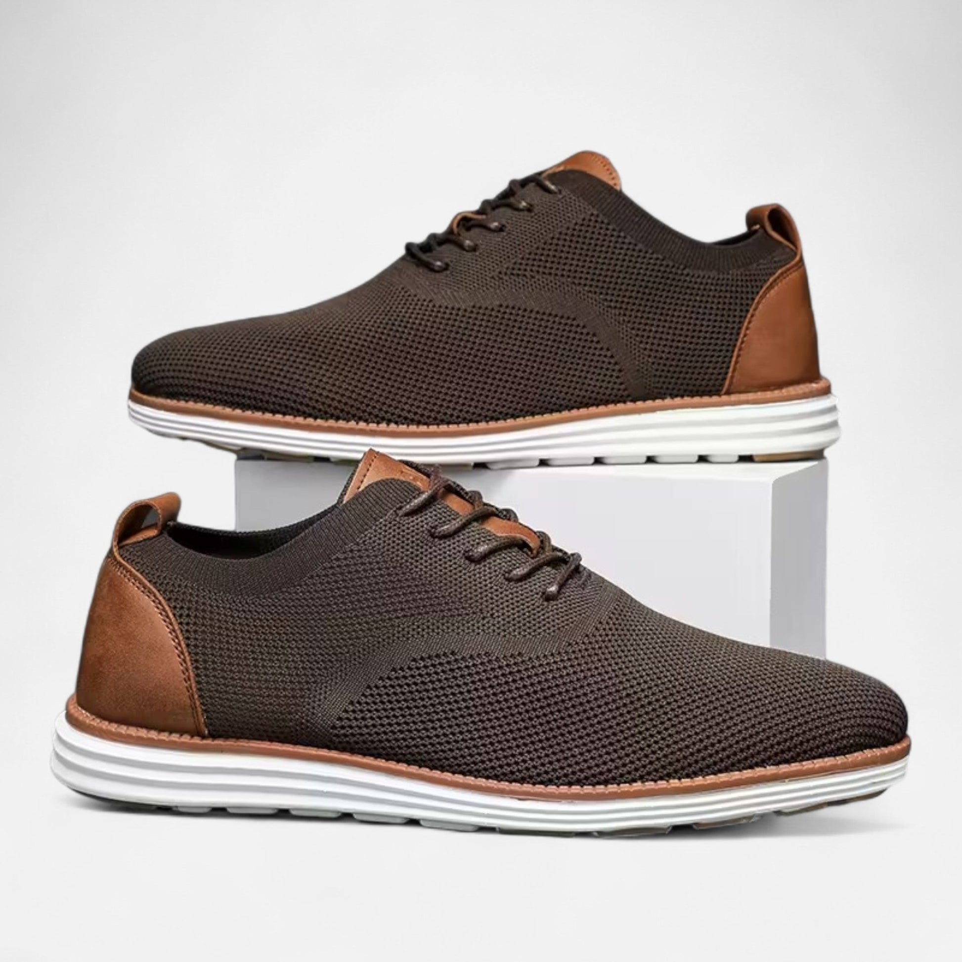 Dorevelle | Herren-Dress-Sneaker – Atmungsaktiver Lederschuh mit Schnürung für stilvolle Eleganz