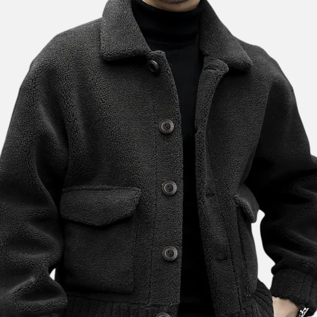 Dorevelle | Men’s Faux Fur Jacket – Lapel Autumn Winter Elegance