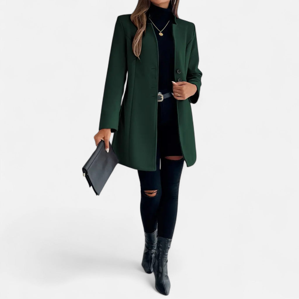 Dorevelle | élégante manteau long pour femmes avec design sophistiqué à manches raglan