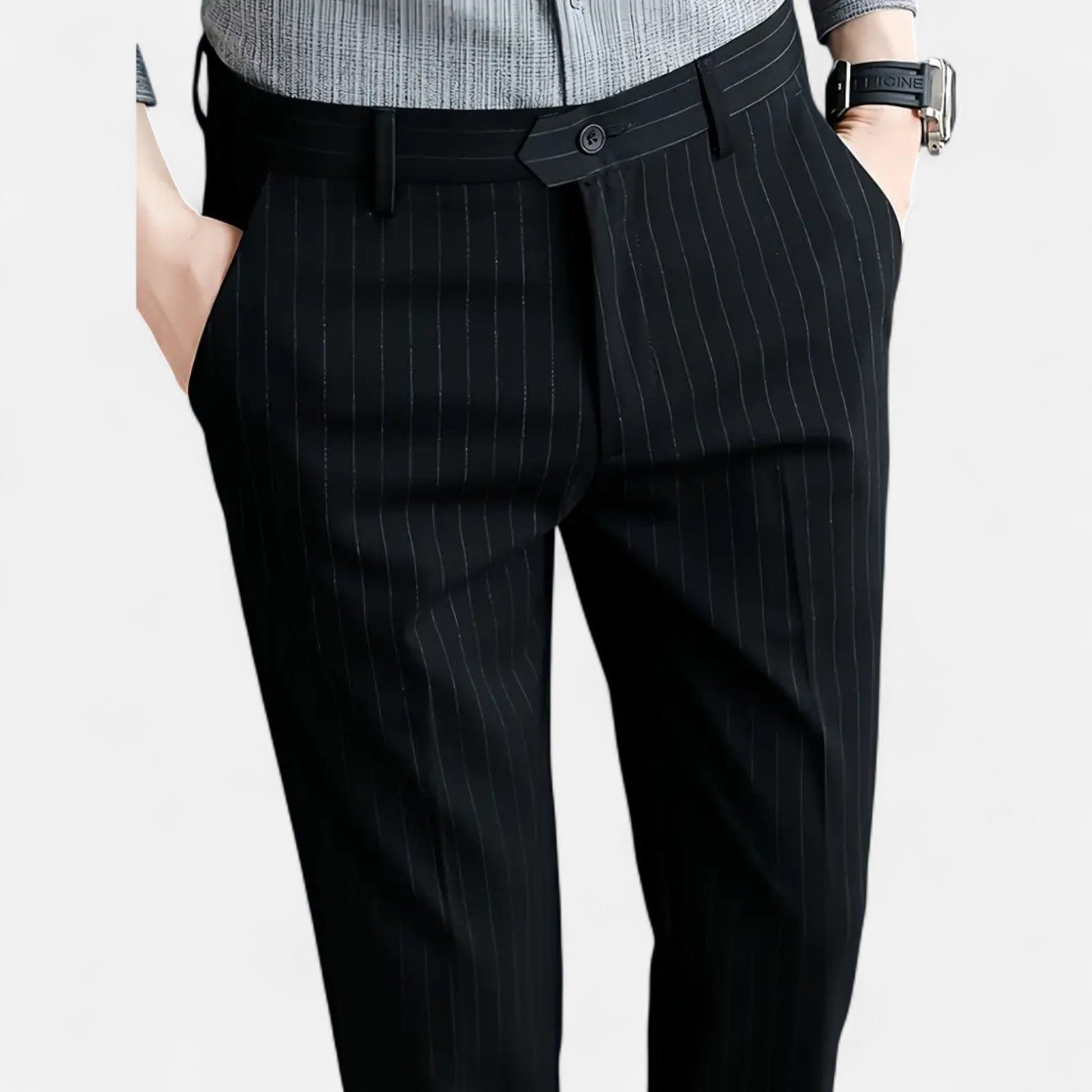 Dorevelle | Herren Anzugshose mit Streifen – Elegante Slim-Fit Business-Mode