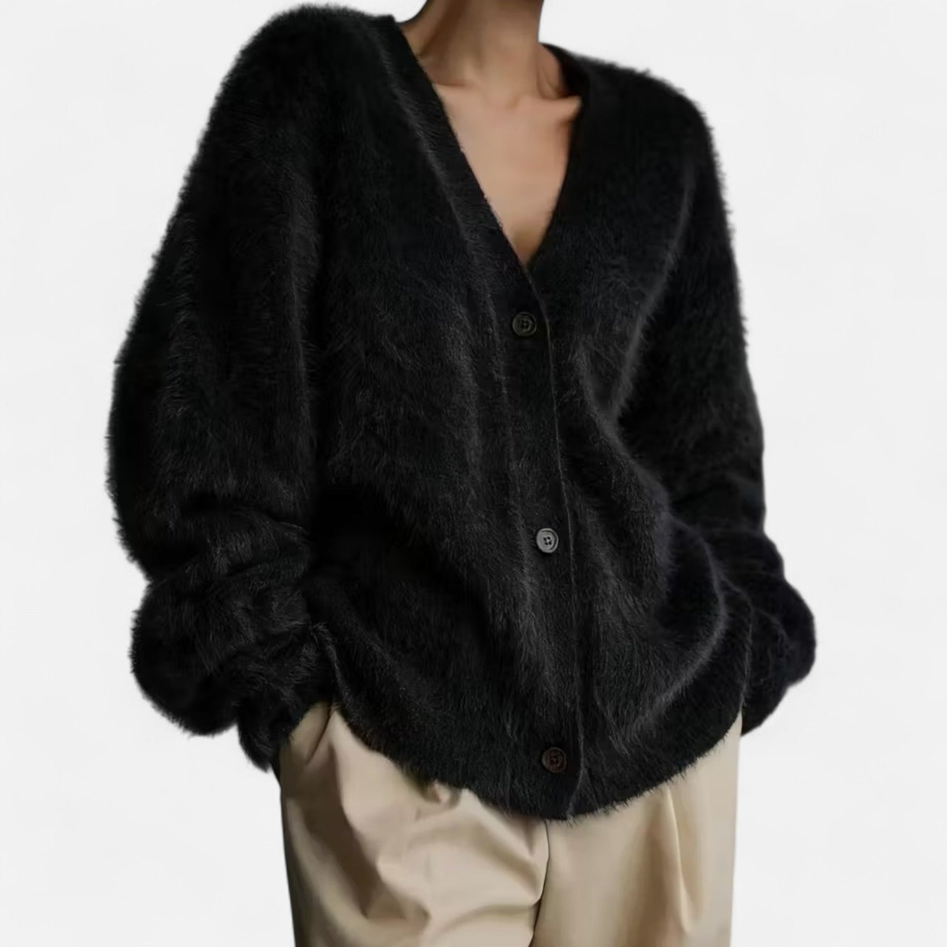 Dorevelle Women's Cozy V-Neck Cardigan for Effortless Style