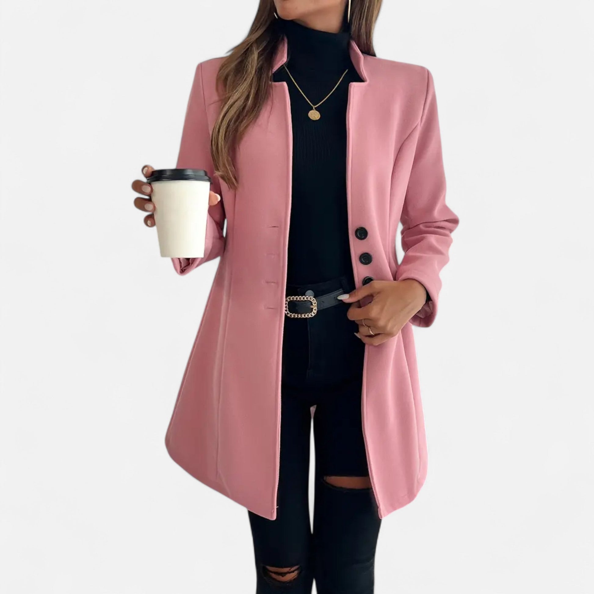 Dorevelle | élégante manteau long pour femmes avec design sophistiqué à manches raglan