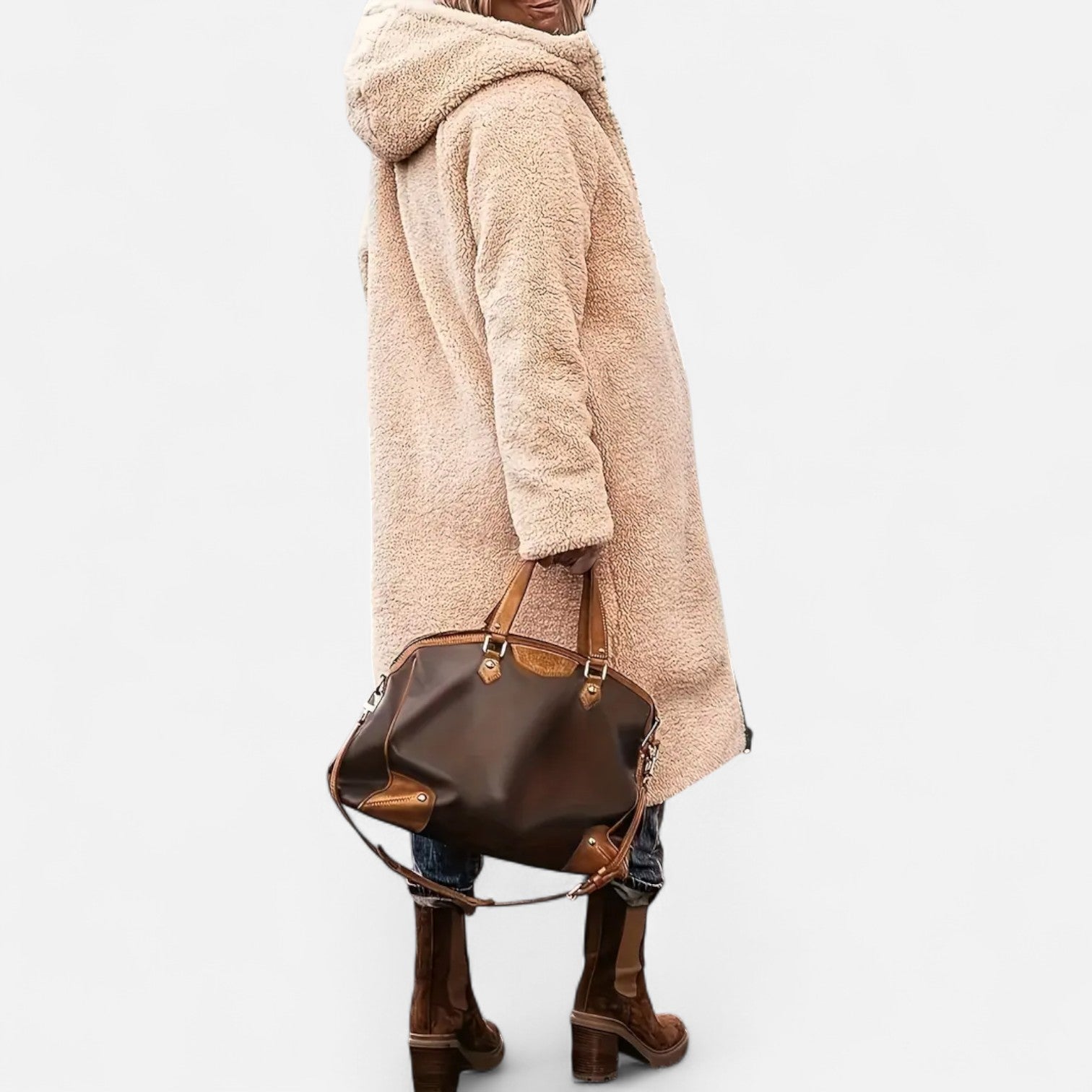 Dorevella | Women’s Long Padded Coat – Fleece Winter Elegance