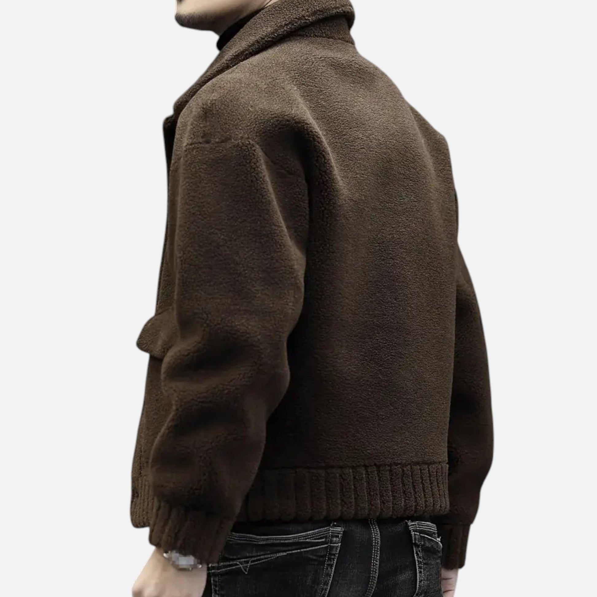Dorevelle | Men’s Faux Fur Jacket – Lapel Autumn Winter Elegance