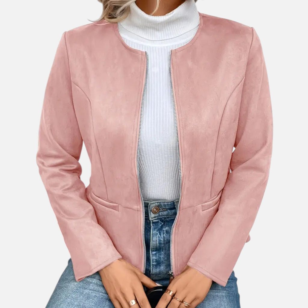 Dorevelle | Damen-Cropped-Jacke – Schlanke ZIP-Optik für stilvolle Eleganz