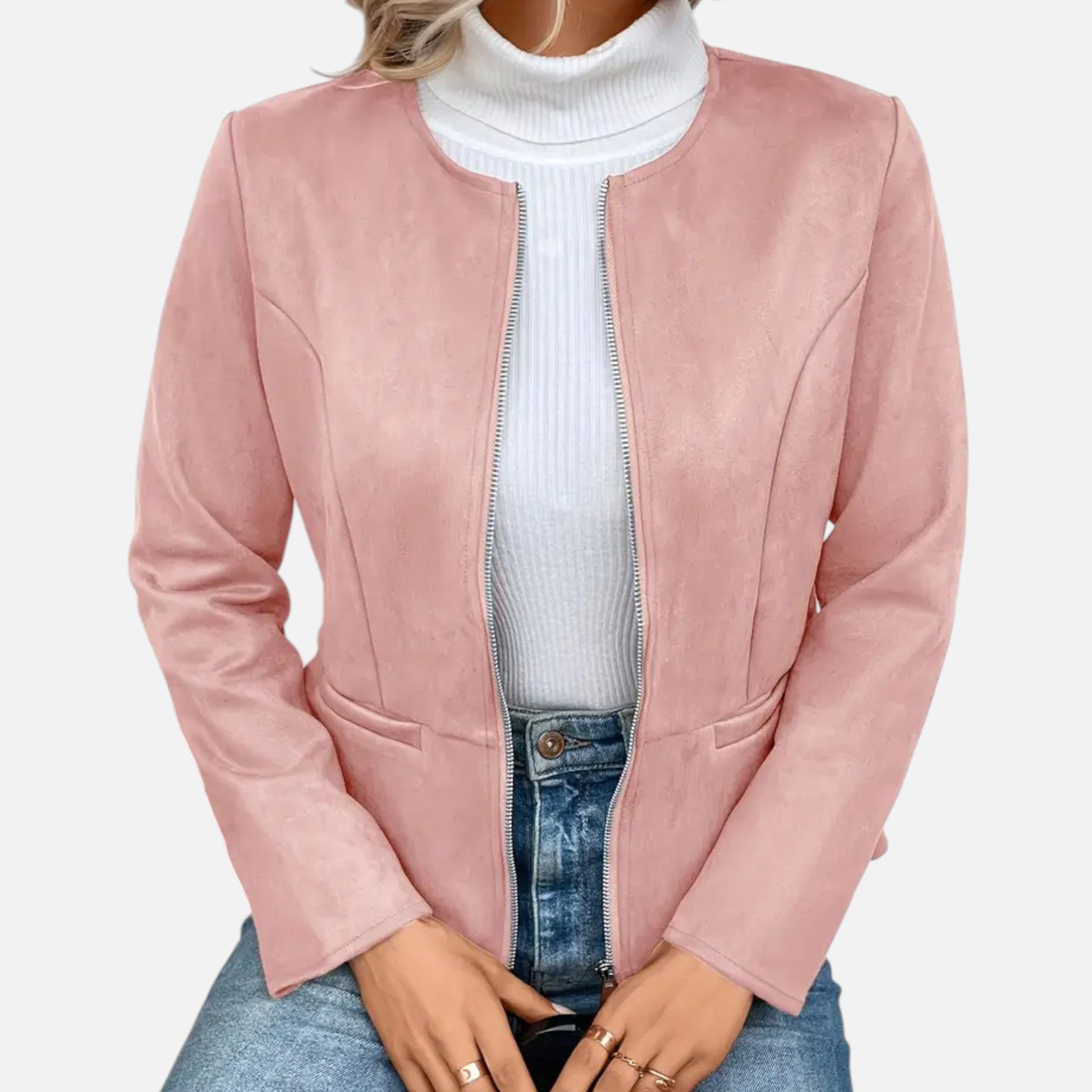 Dorevelle | Damen-Cropped-Jacke – Schlanke ZIP-Optik für stilvolle Eleganz
