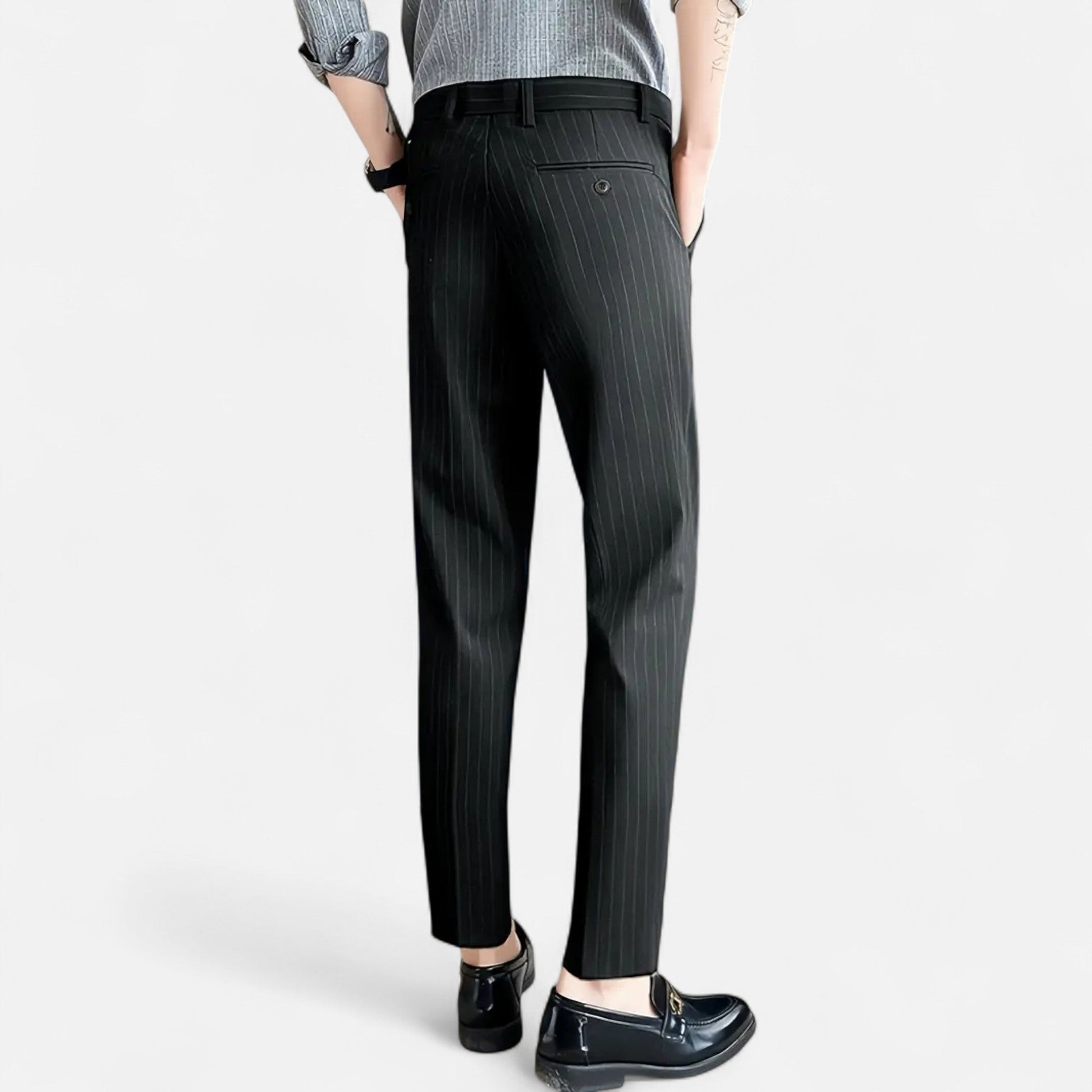 Dorevelle | Herren Anzugshose mit Streifen – Elegante Slim-Fit Business-Mode