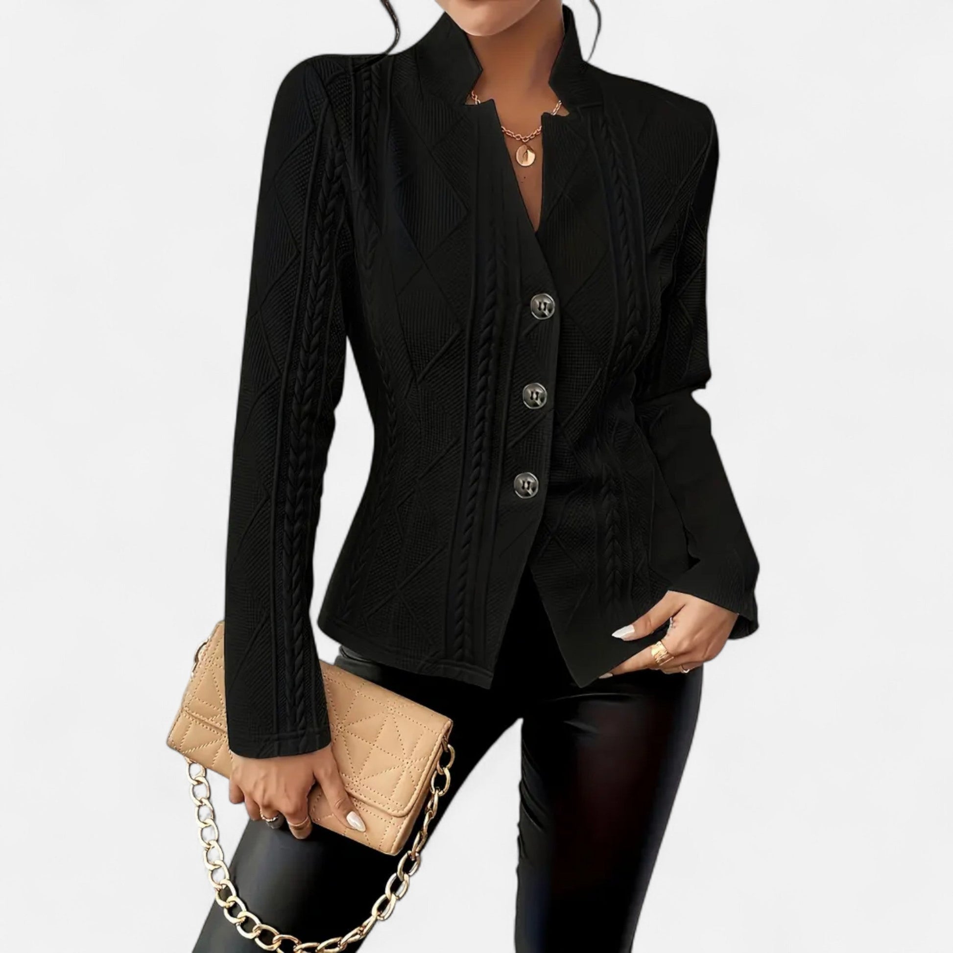 Dorevelle Women’s Elegant Tailored Jacket with Heritage Lapel – Timeless Classic Style