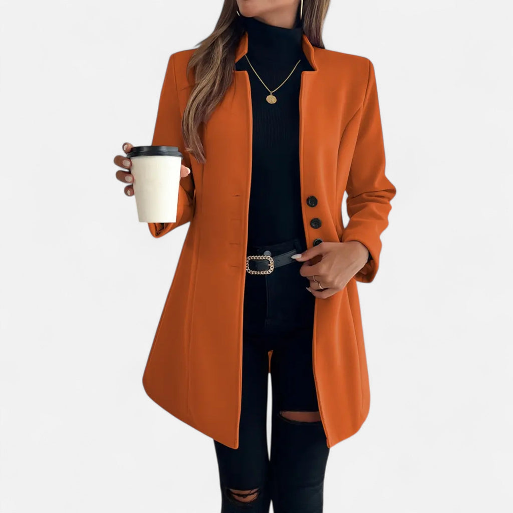 Dorevelle | élégante manteau long pour femmes avec design sophistiqué à manches raglan