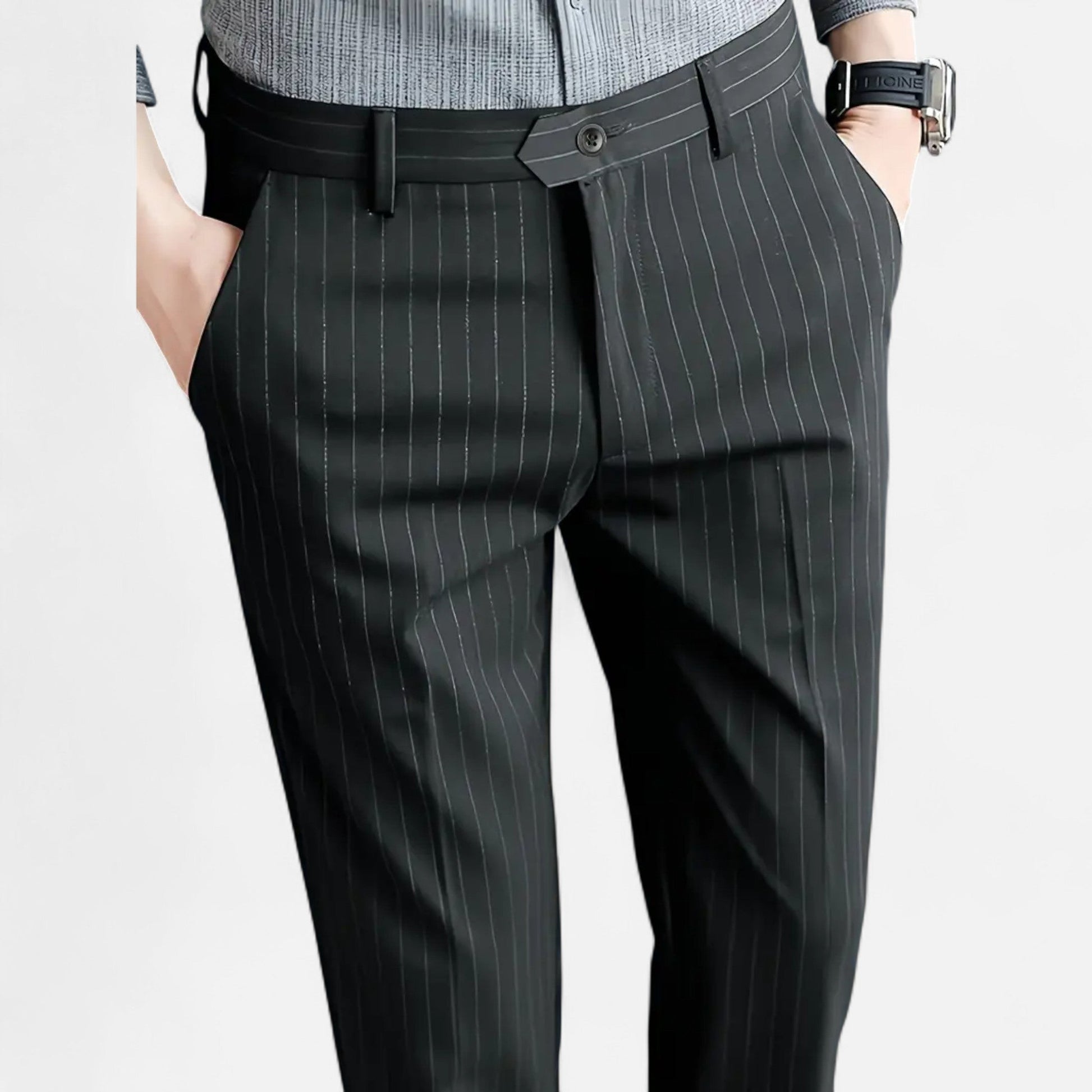 Dorevelle | Herren Anzugshose mit Streifen – Elegante Slim-Fit Business-Mode