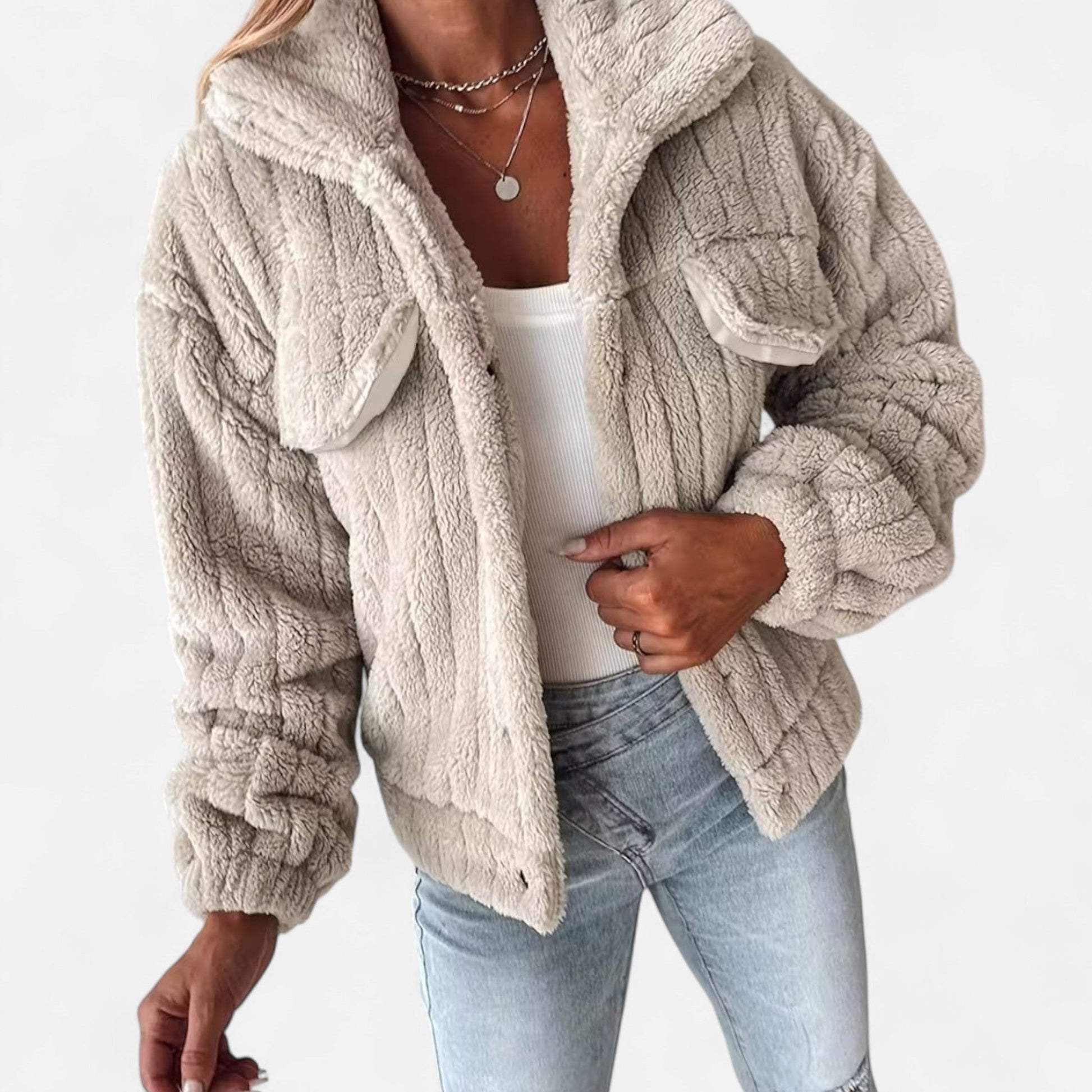 Dorevelle Women's Cozy Plush Casual Jacket for Comfort and Style