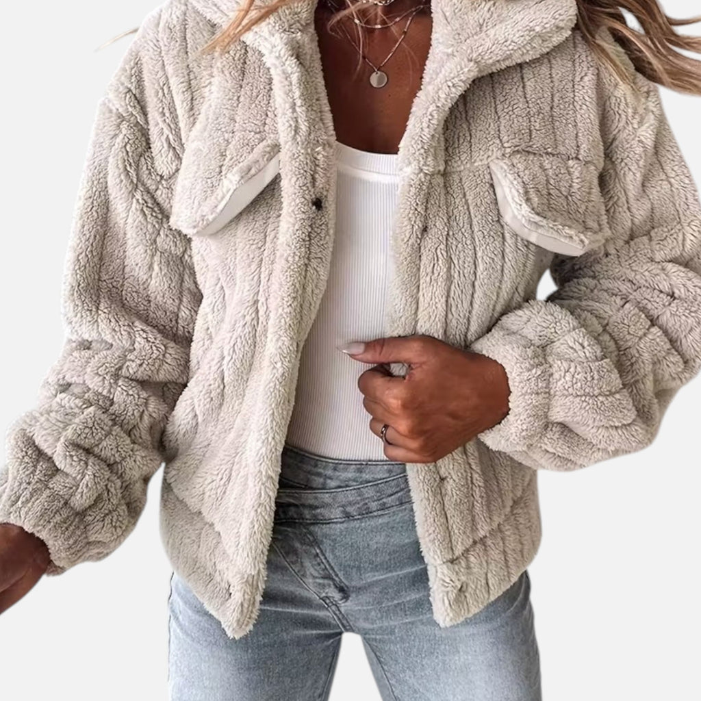 Dorevelle Women's Cozy Plush Casual Jacket for Comfort and Style