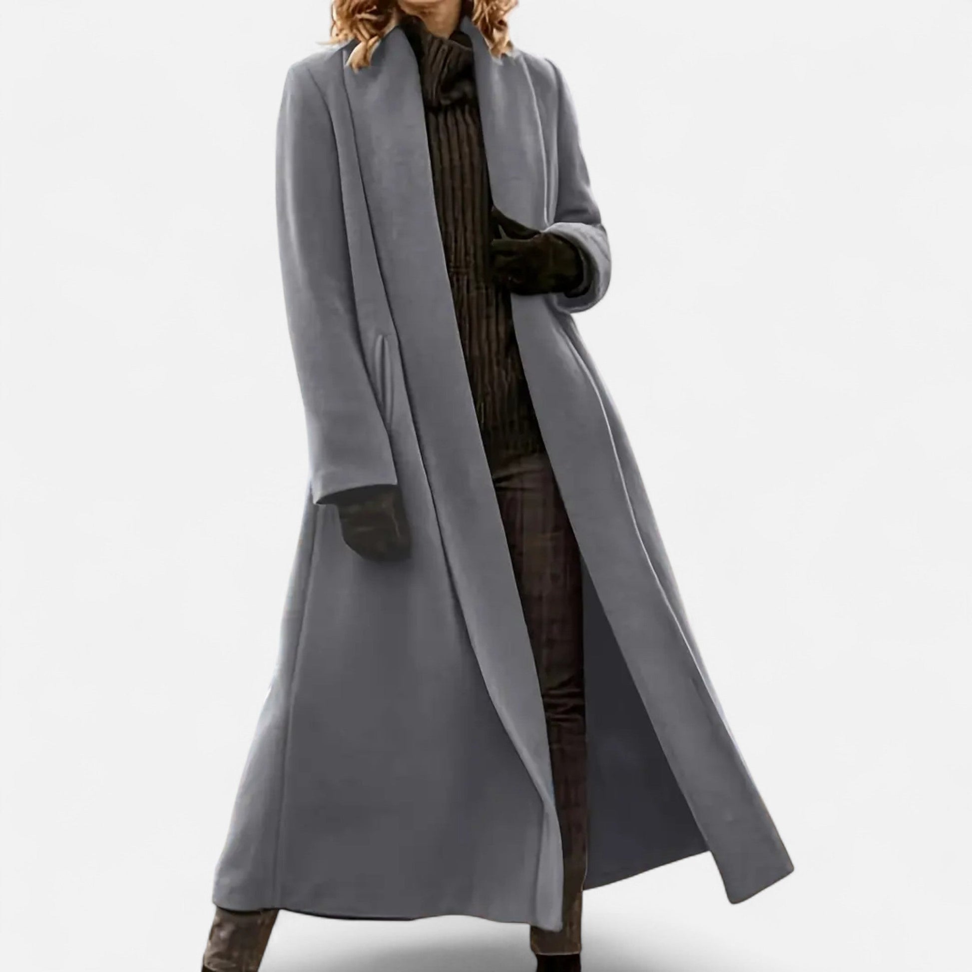 Dorevelle Women's Plus Size Overcoat with Stylish Lapel Collar for Elegant Look