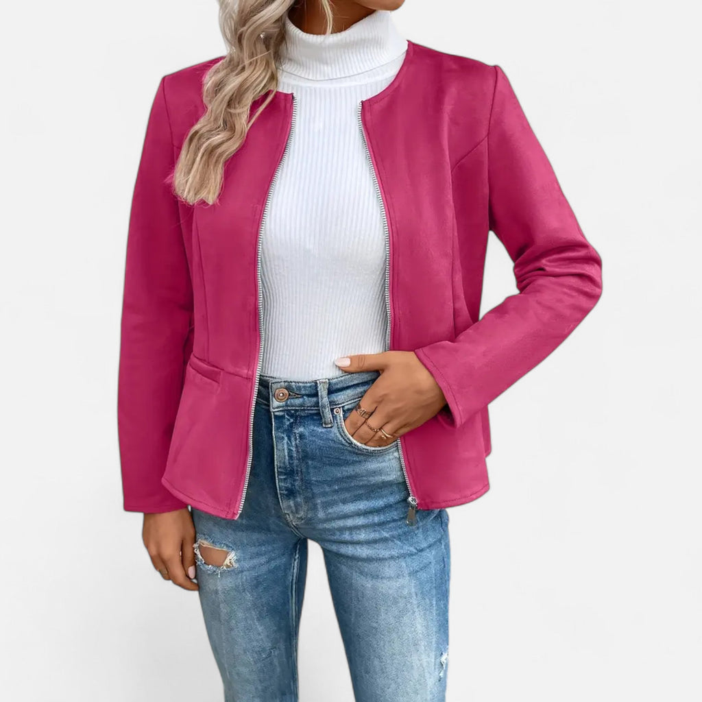 Dorevelle | Damen-Cropped-Jacke – Schlanke ZIP-Optik für stilvolle Eleganz