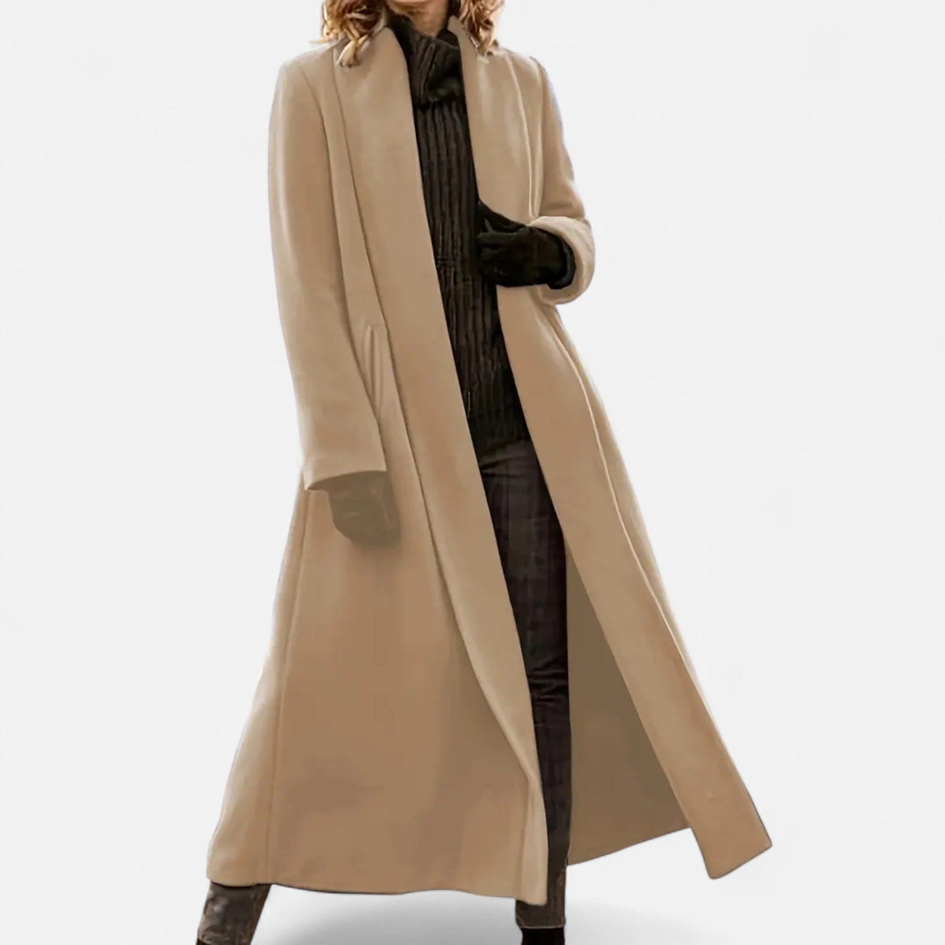 Dorevelle Women's Plus Size Overcoat with Stylish Lapel Collar for Elegant Look
