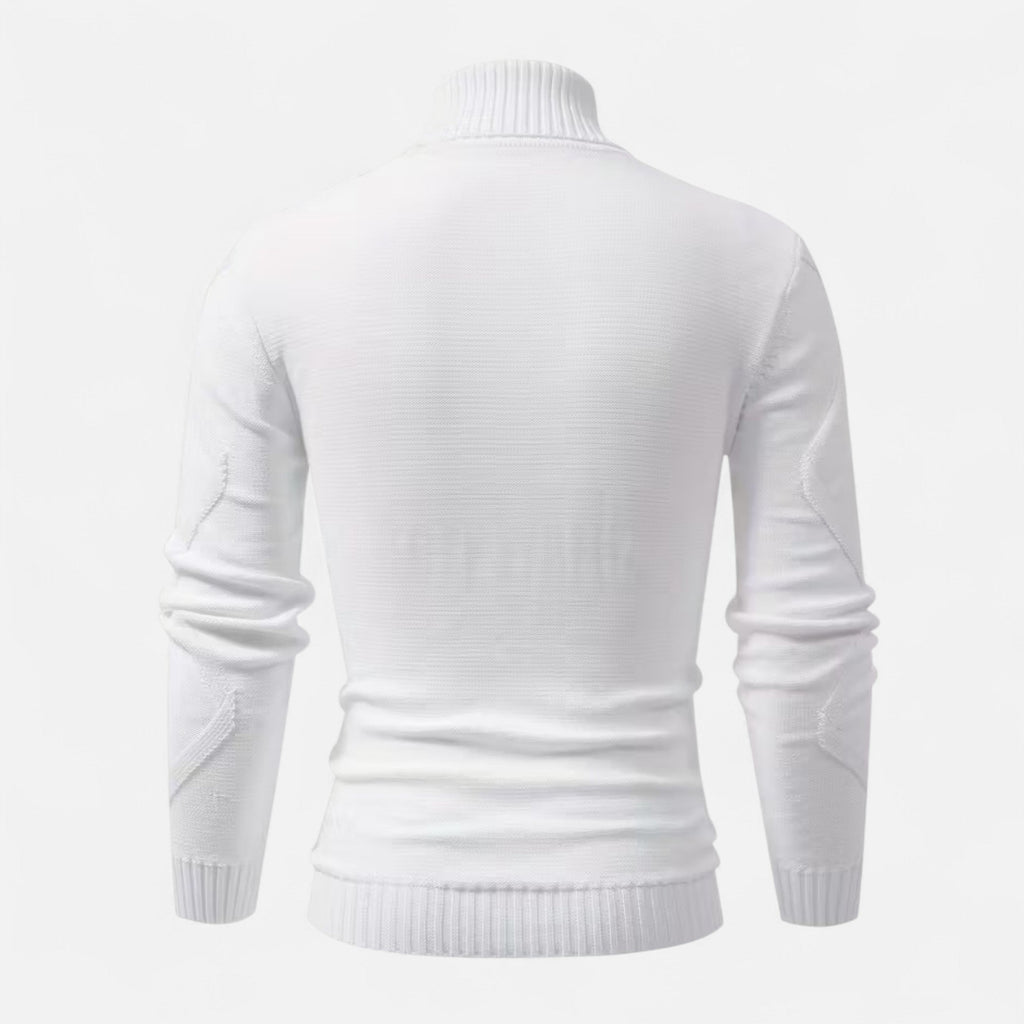 Dorevelle Men’s Cozy Rib-Knit Turtleneck Sweater for Stylish Warmth