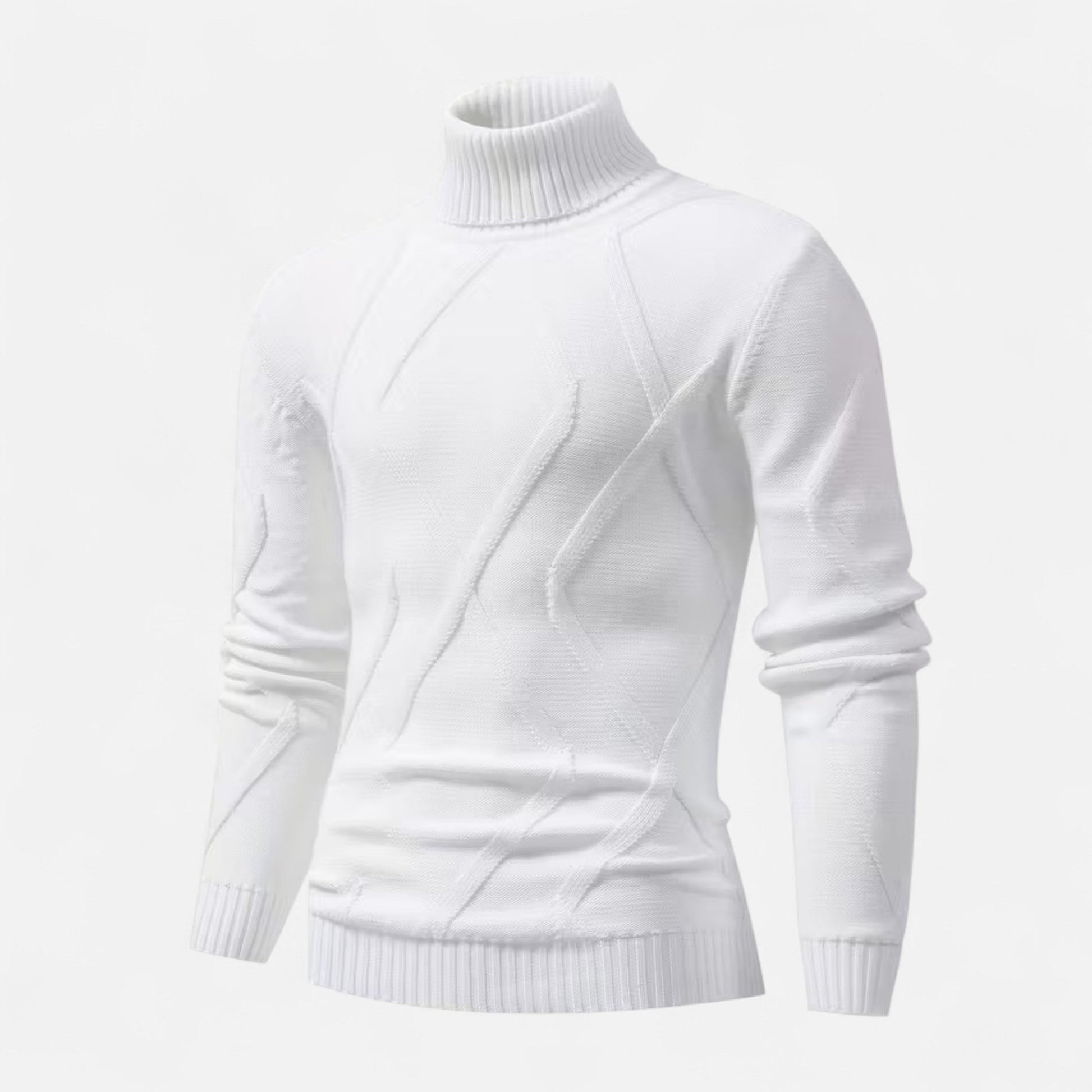 Dorevelle Men’s Cozy Rib-Knit Turtleneck Sweater for Stylish Warmth