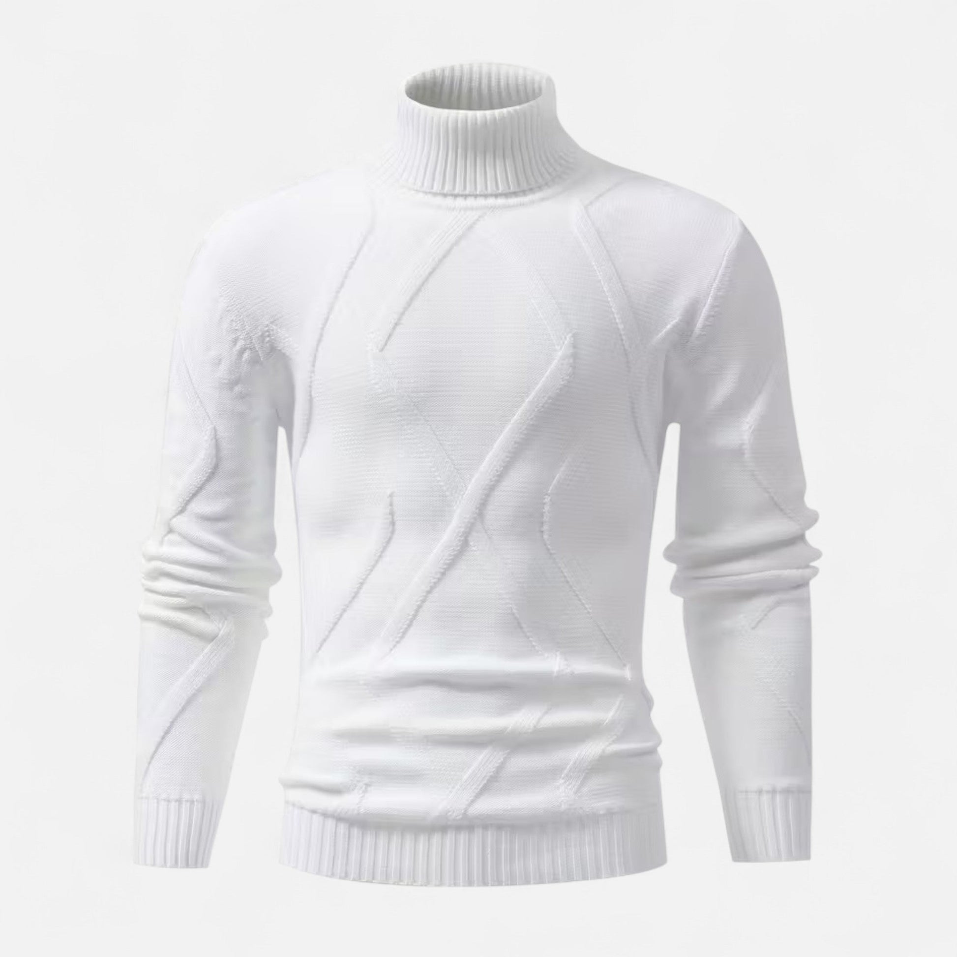 Dorevelle Men’s Cozy Rib-Knit Turtleneck Sweater for Stylish Warmth