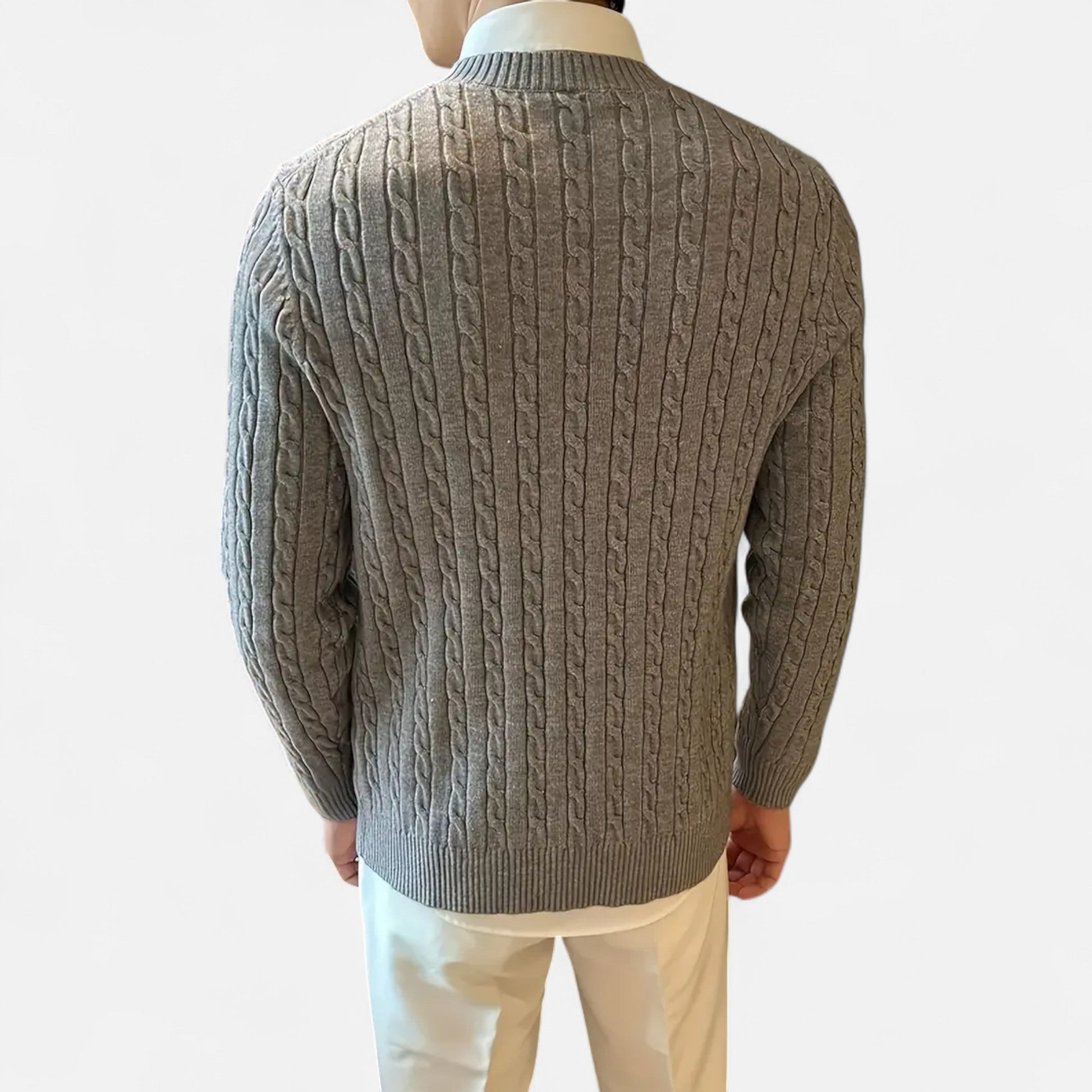Dorevelle Herren Kabelstrickpullover – Zeitloser Heritage Rundhalsausschnitt