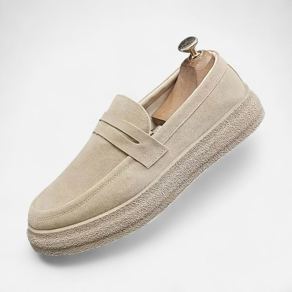 Dorevelle Men’s Slip-On Loafers – Elegant Brown Buckle Casual Shoes