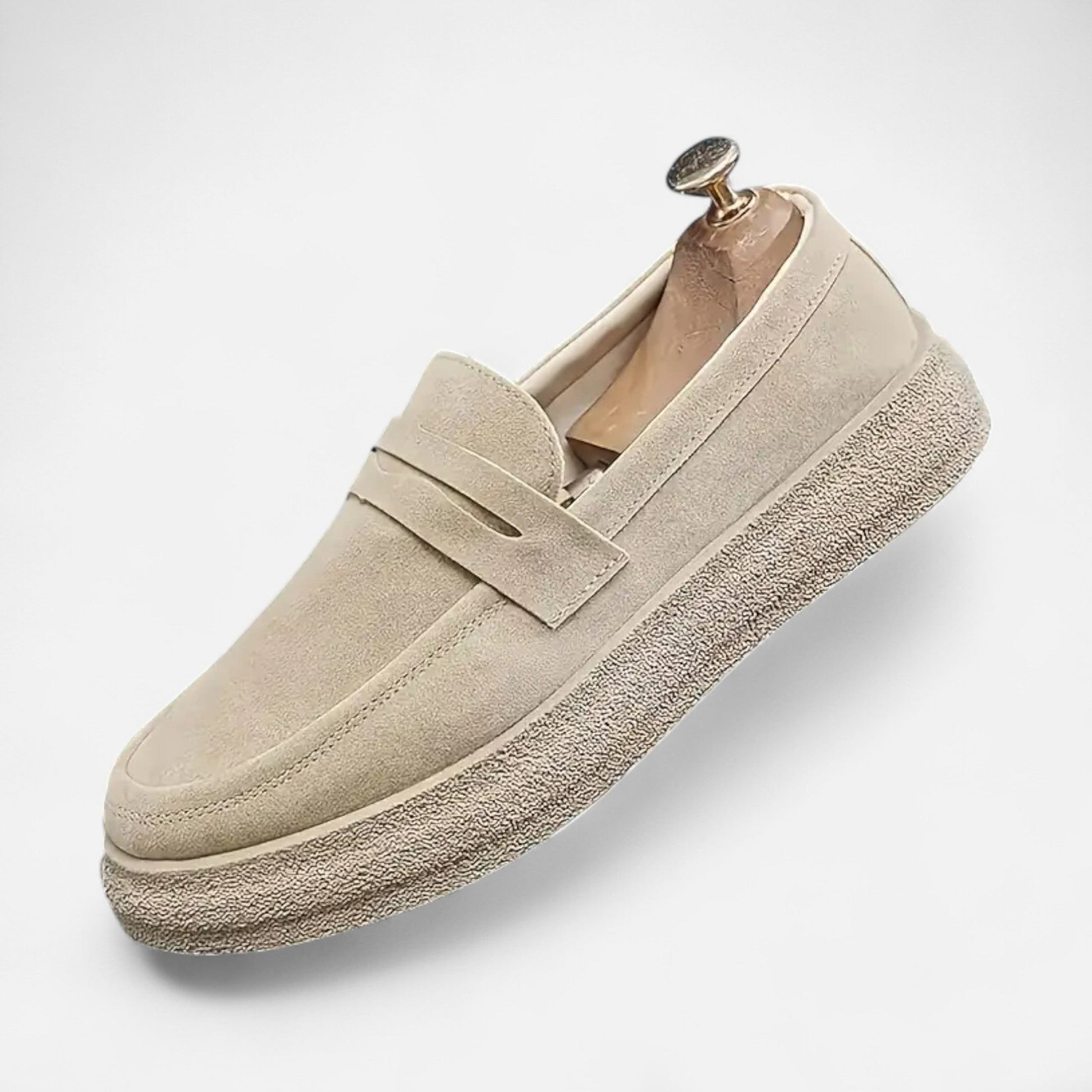 Dorevelle Men’s Slip-On Loafers – Elegant Brown Buckle Casual Shoes