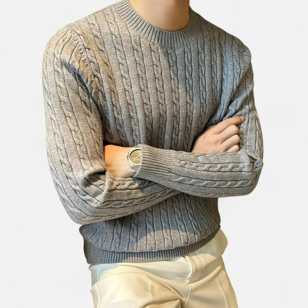 Dorevelle Herren Kabelstrickpullover – Zeitloser Heritage Rundhalsausschnitt