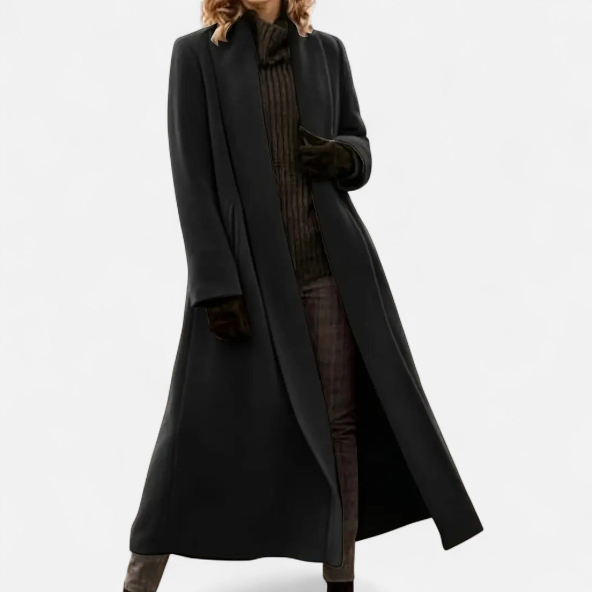 Dorevelle Women's Plus Size Overcoat with Stylish Lapel Collar for Elegant Look