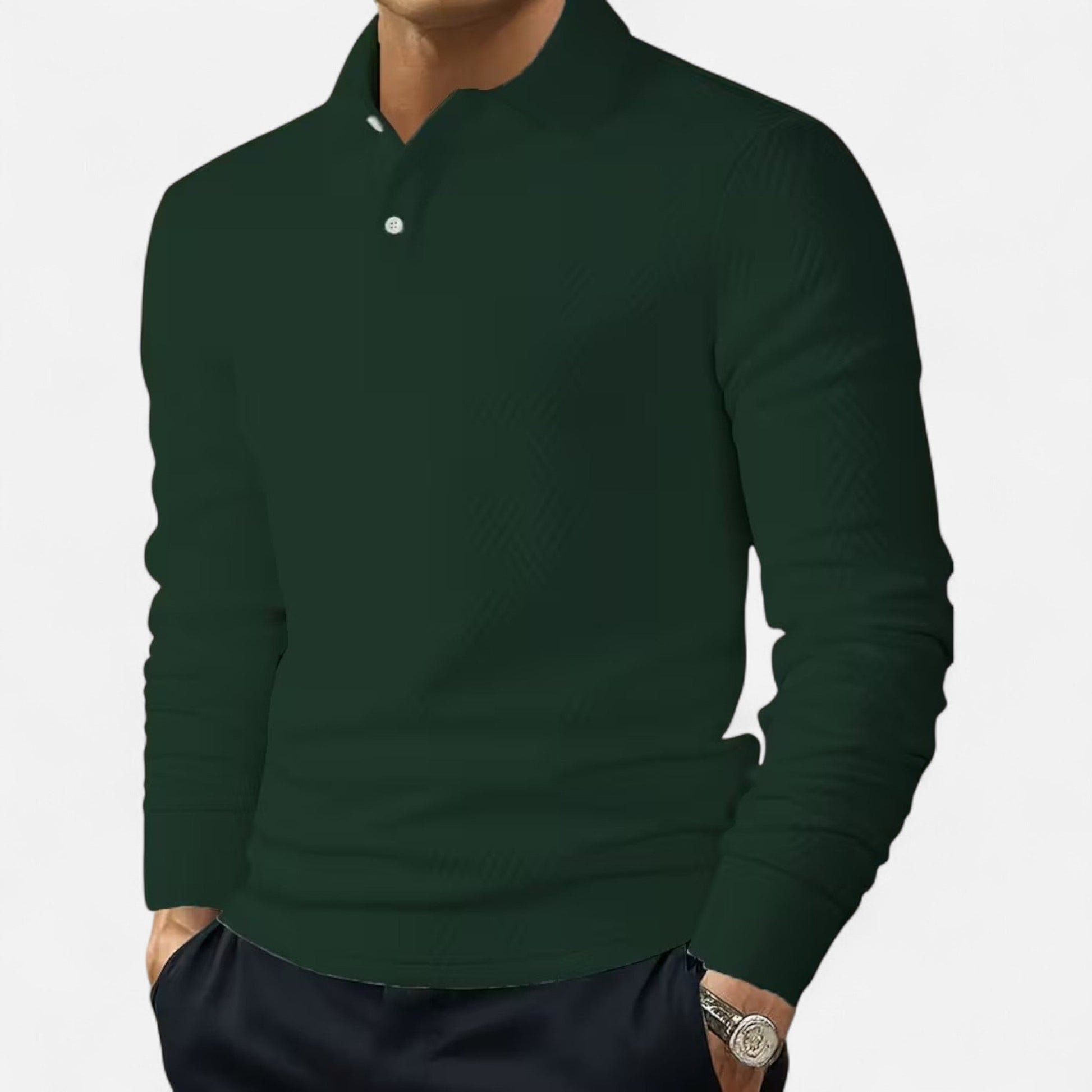 Dorevelle Men’s Classic Long Sleeve Polo Shirt for a Stylish Look