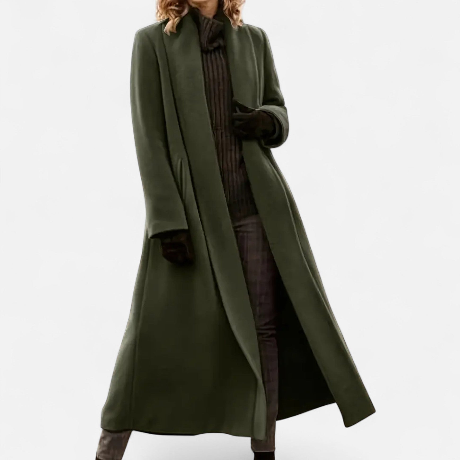 Dorevelle Women's Plus Size Overcoat with Stylish Lapel Collar for Elegant Look