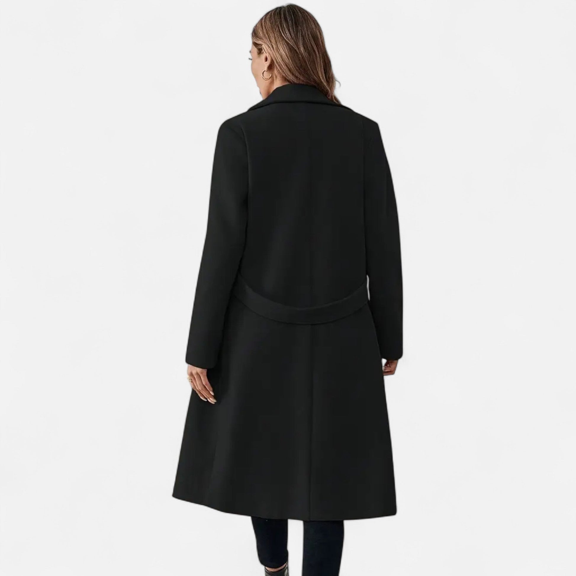Dorevelle | Women's Elegant Tweed Overcoat with Stylish Belted Design