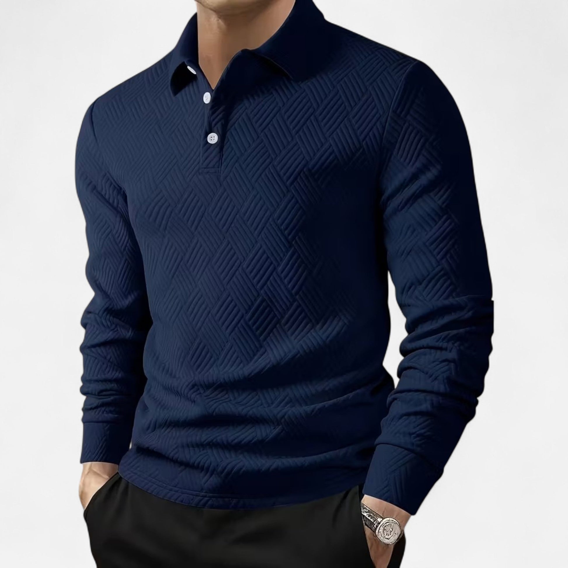 Dorevelle Men’s Classic Long Sleeve Polo Shirt for a Stylish Look