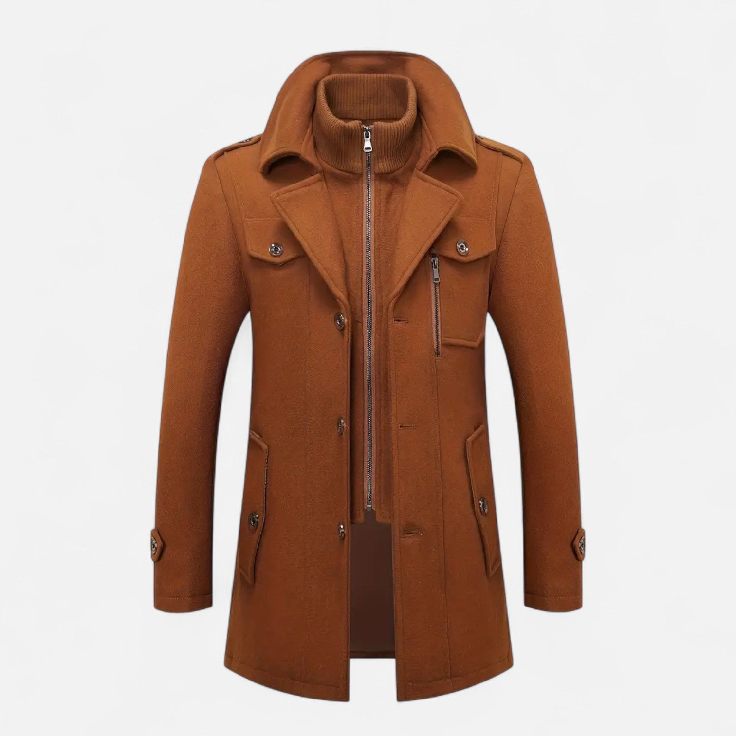 Dorevelle | Men’s Tweed Coat – Slim Heritage Elegance