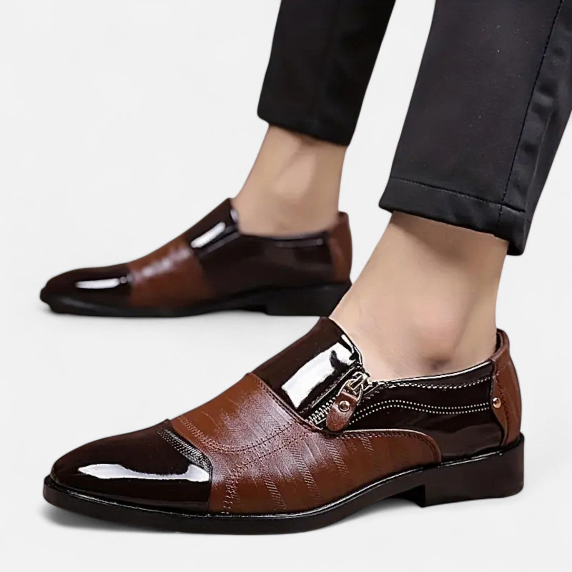 Dorevelle | Herren glänzende Business-Schuhe – Spitzzehen im britischen Stil für elegante Auftritte