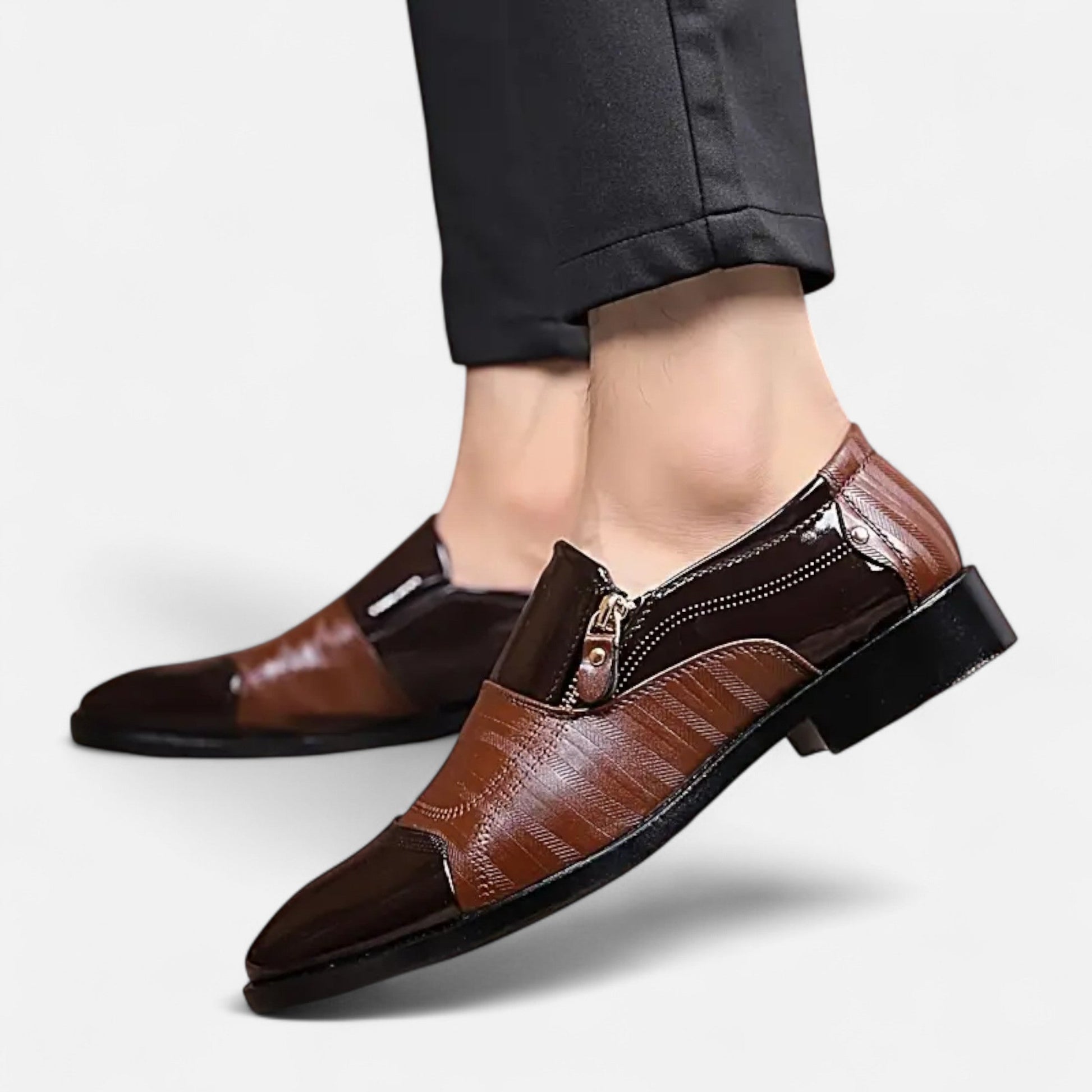 Dorevelle | Herren glänzende Business-Schuhe – Spitzzehen im britischen Stil für elegante Auftritte