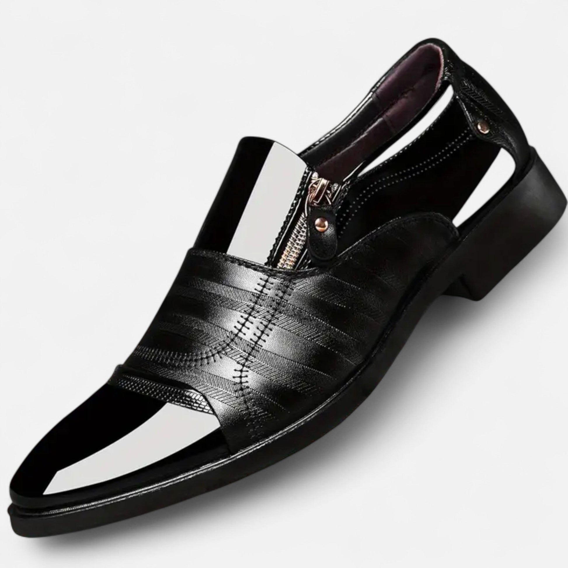 Dorevelle | Herren glänzende Business-Schuhe – Spitzzehen im britischen Stil für elegante Auftritte