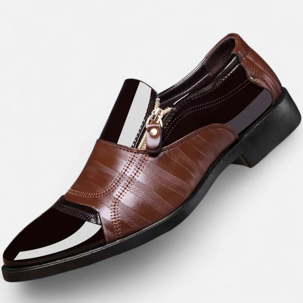 Dorevelle | Herren glänzende Business-Schuhe – Spitzzehen im britischen Stil für elegante Auftritte