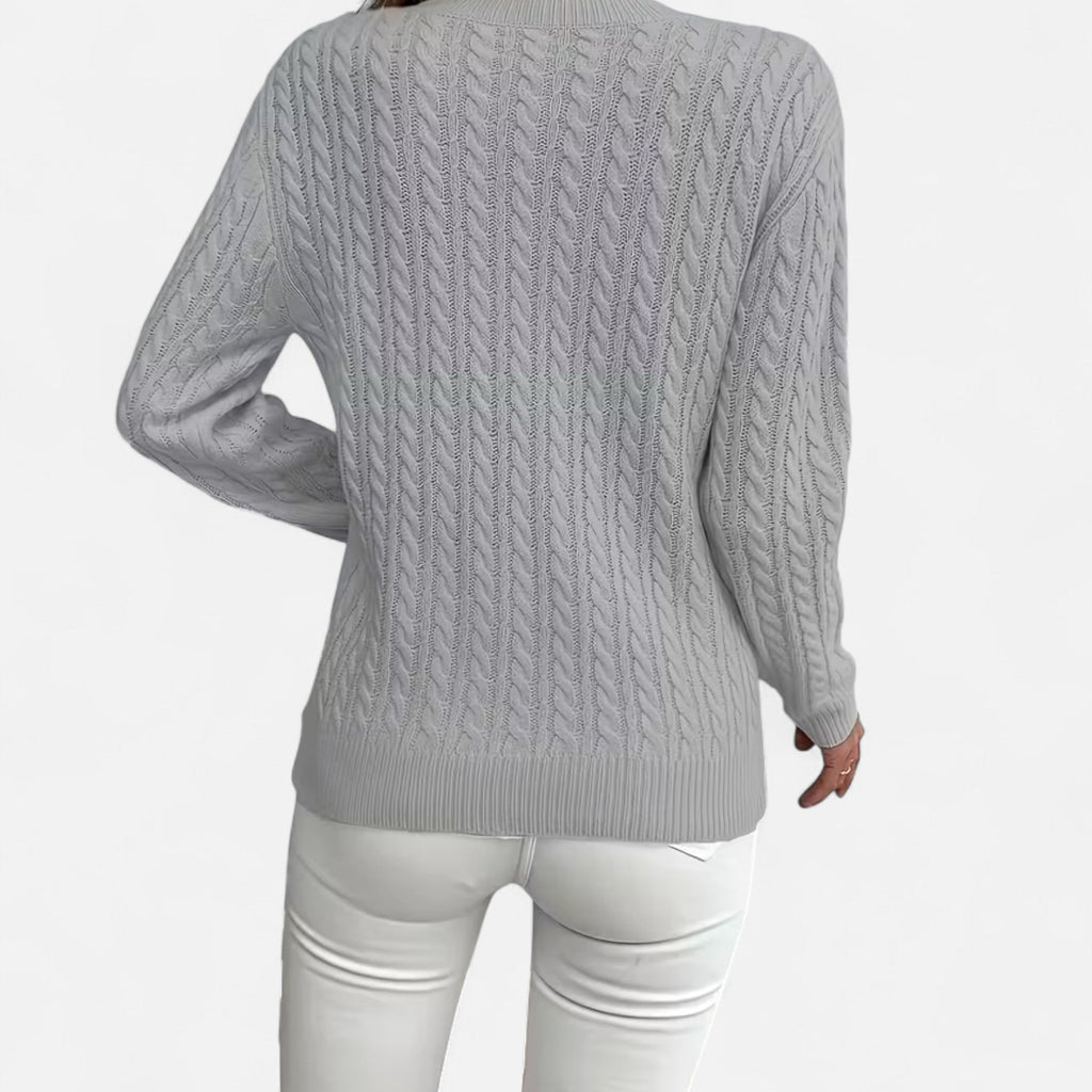 Dorevelle | Women's Cozy Casual Round-Neck Sweater for Effortless Style