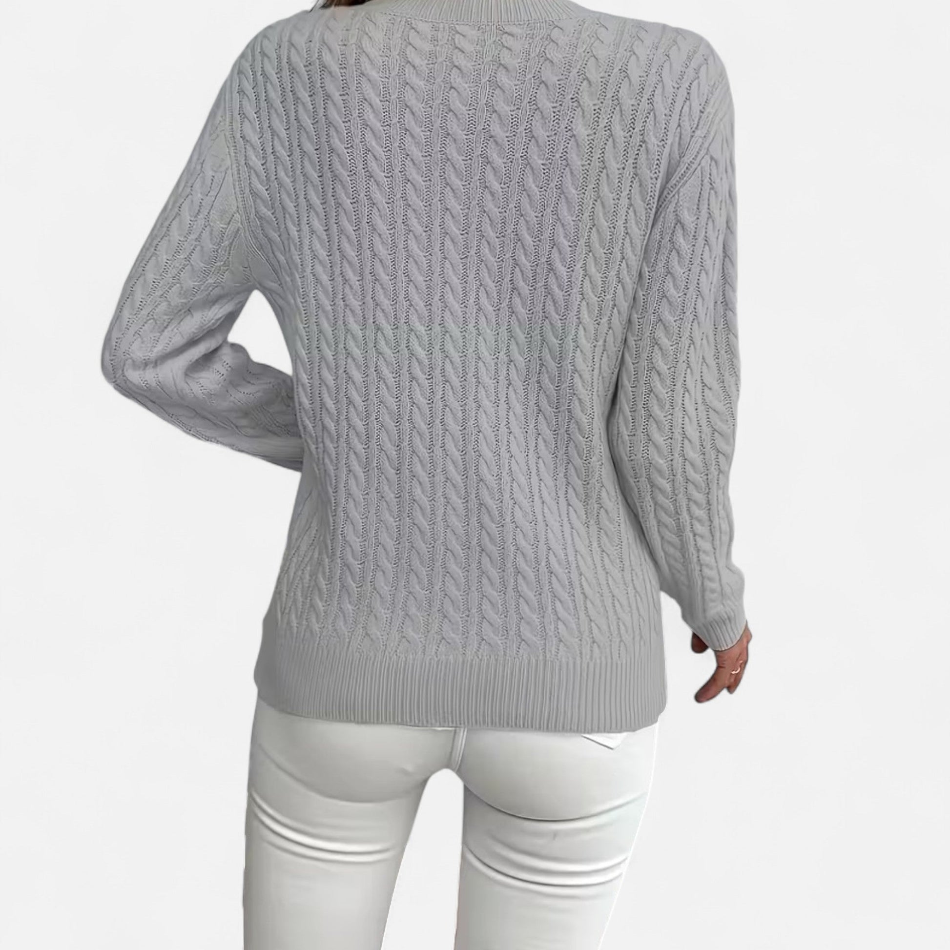 Dorevelle | Women's Cozy Casual Round-Neck Sweater for Effortless Style