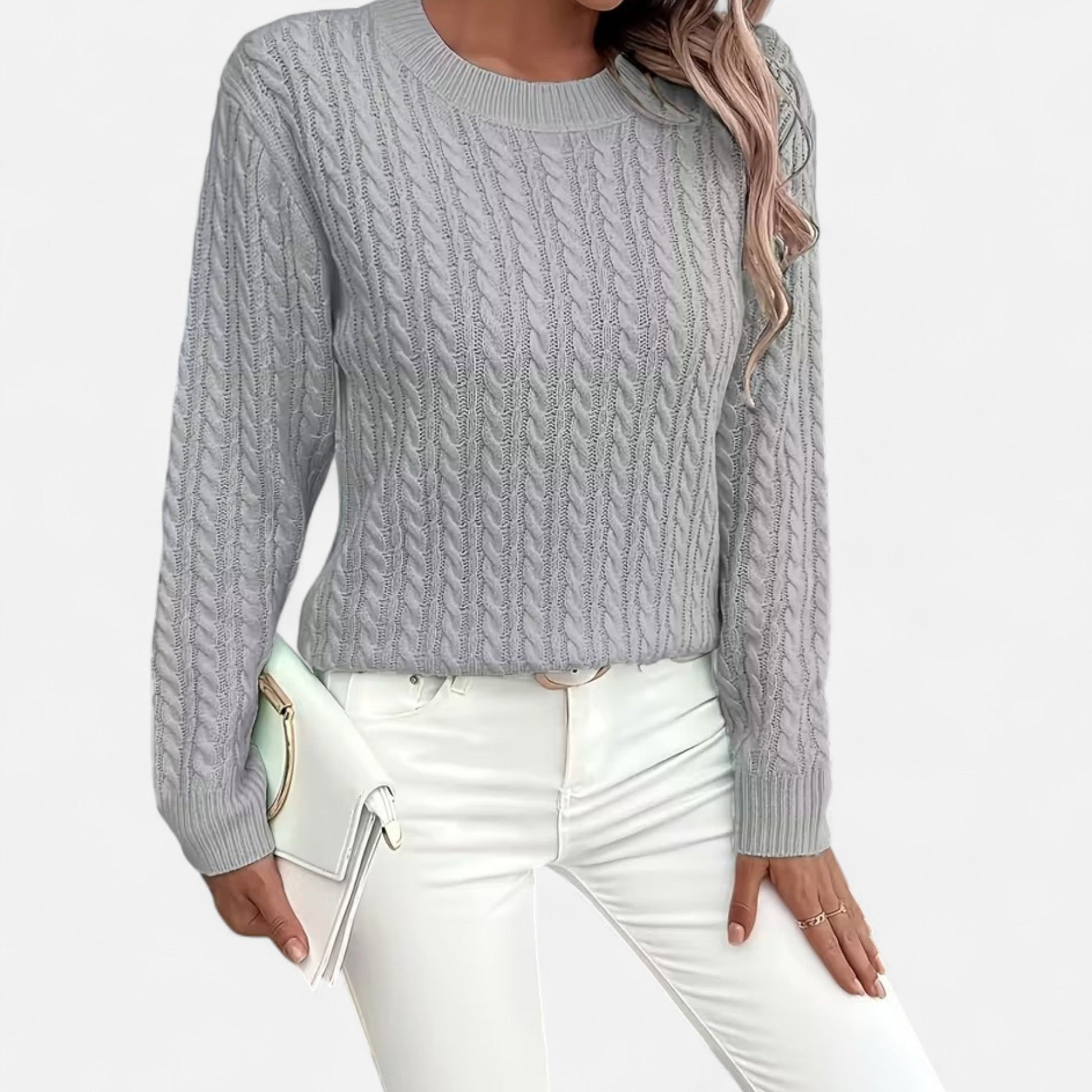 Dorevelle | Women's Cozy Casual Round-Neck Sweater for Effortless Style