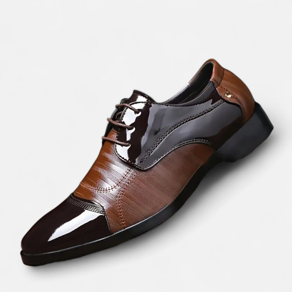 Dorevelle | Herren glänzende Business-Schuhe – Spitzzehen im britischen Stil für elegante Auftritte