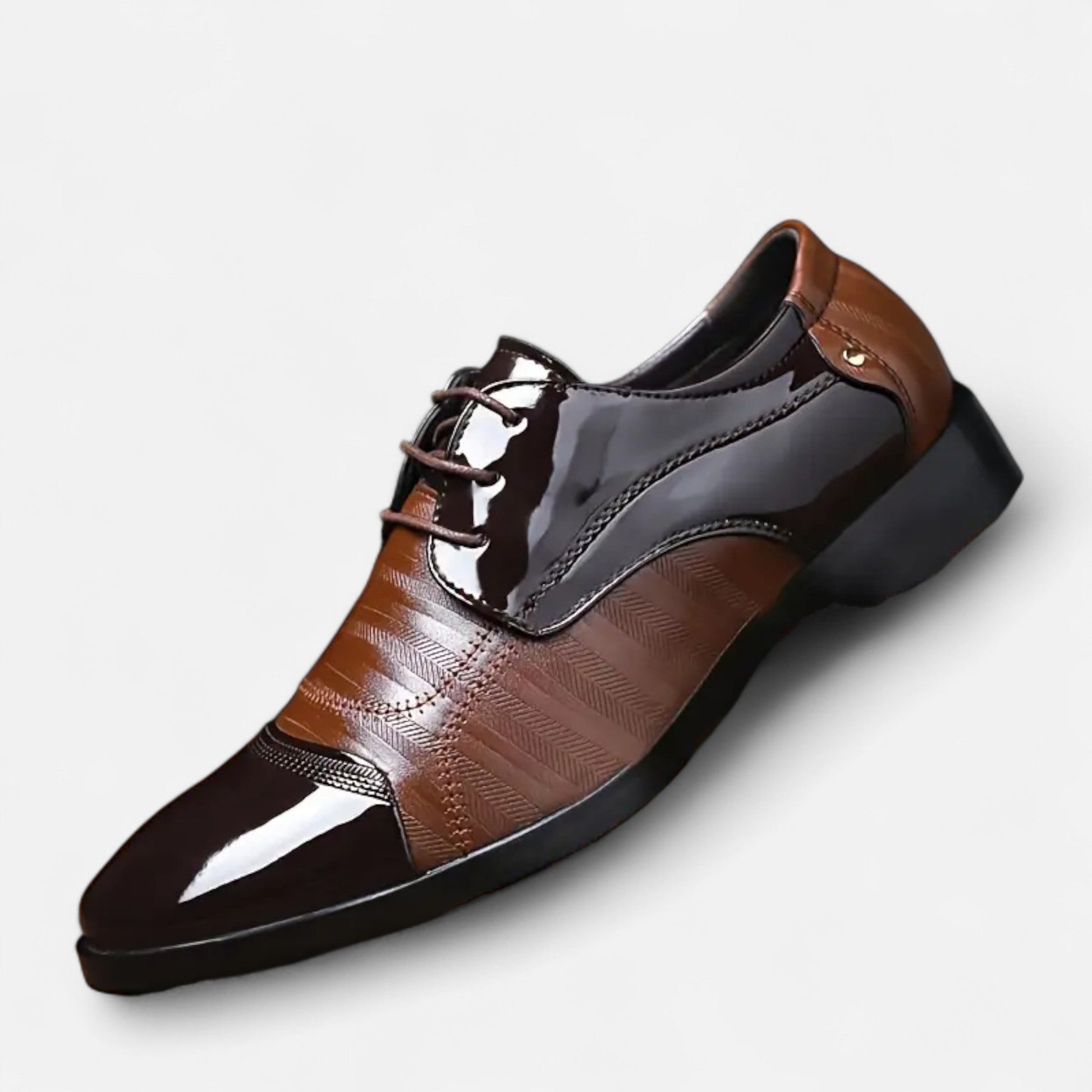Dorevelle | Herren glänzende Business-Schuhe – Spitzzehen im britischen Stil für elegante Auftritte