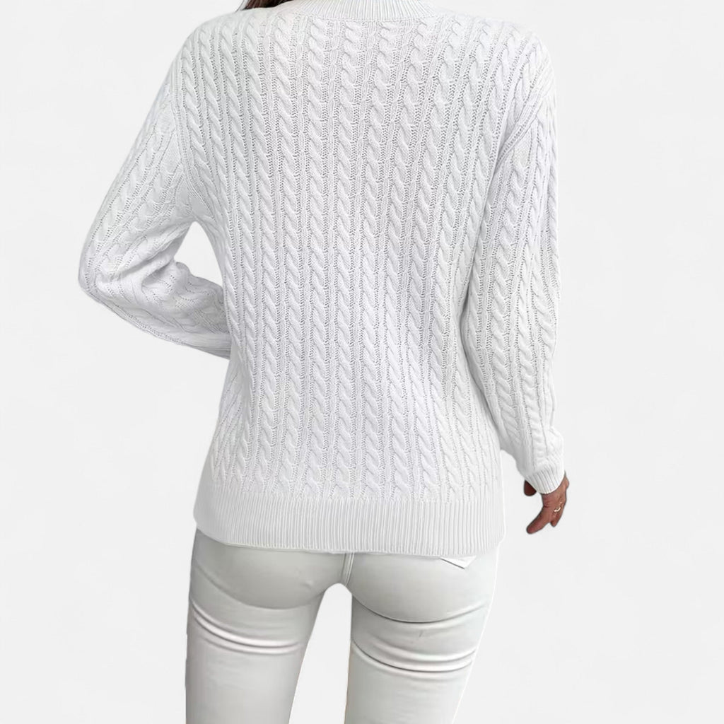 Dorevelle | Women's Cozy Casual Round-Neck Sweater for Effortless Style