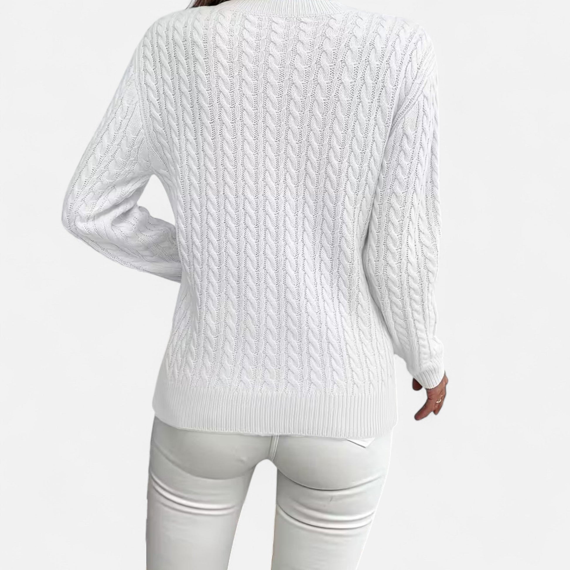 Dorevelle | Women's Cozy Casual Round-Neck Sweater for Effortless Style