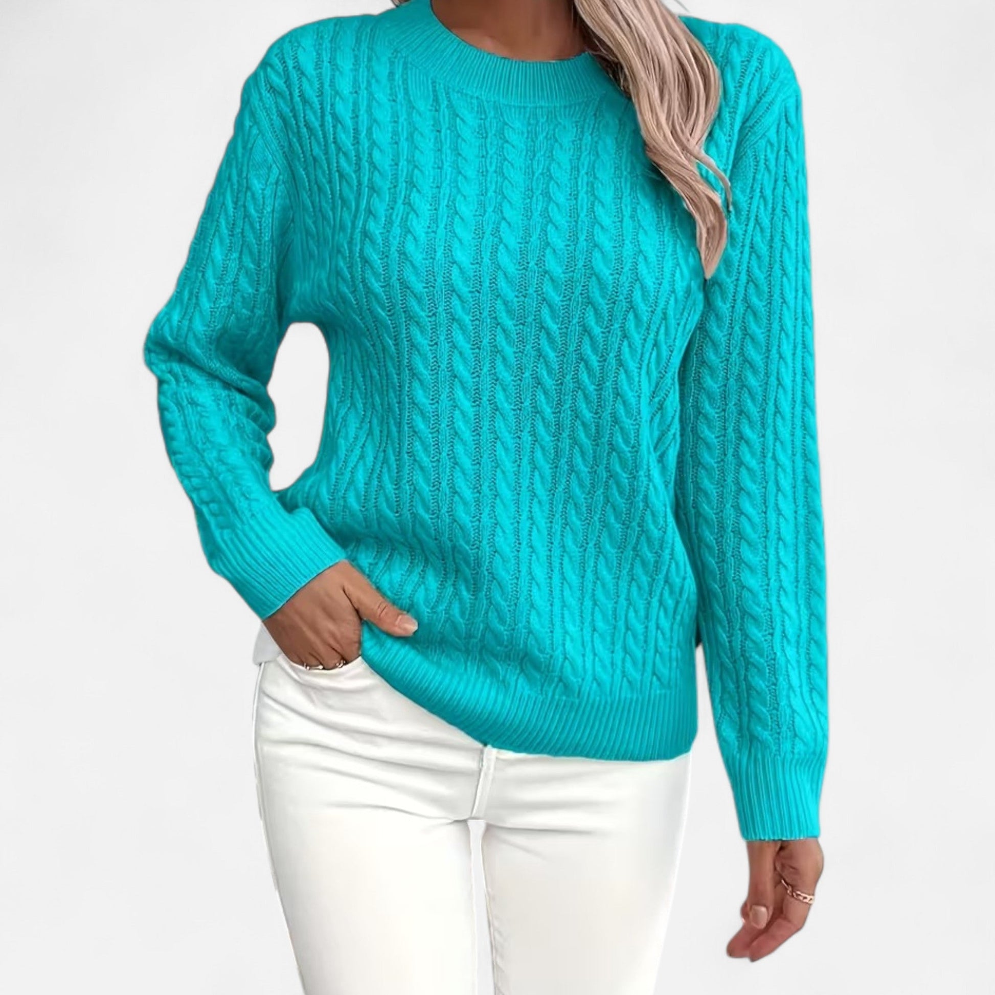 Dorevelle | Women's Cozy Casual Round-Neck Sweater for Effortless Style
