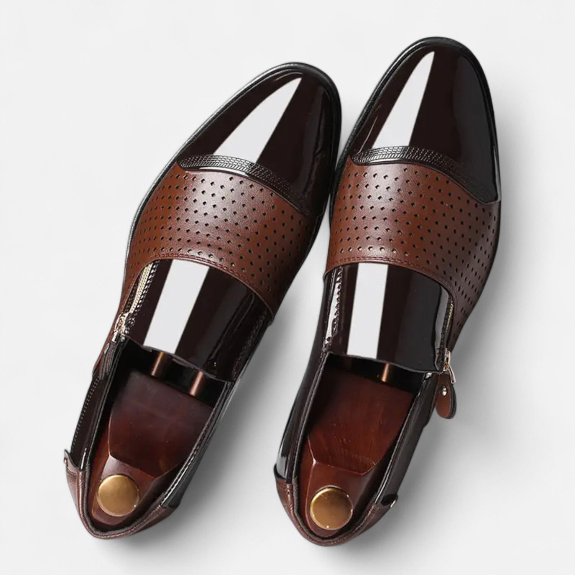 Dorevelle | Herren glänzende Business-Schuhe – Spitzzehen im britischen Stil für elegante Auftritte