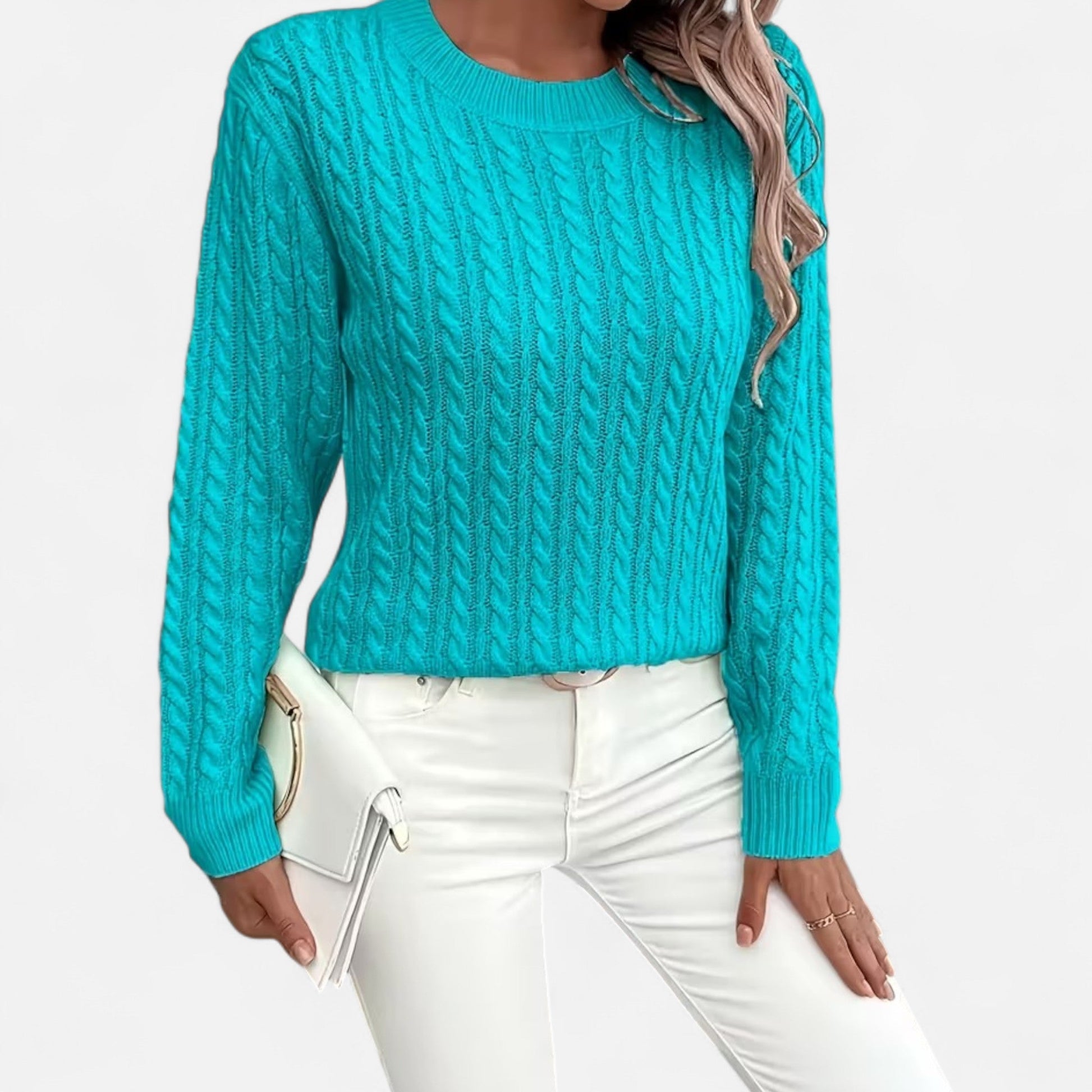 Dorevelle | Women's Cozy Casual Round-Neck Sweater for Effortless Style