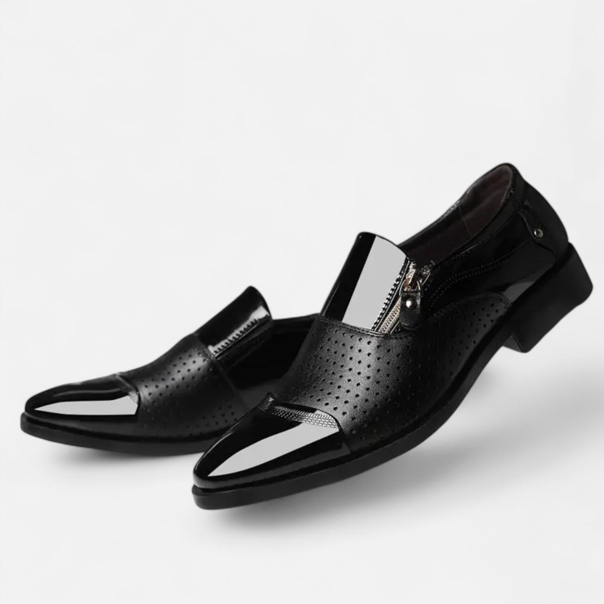 Dorevelle | Herren glänzende Business-Schuhe – Spitzzehen im britischen Stil für elegante Auftritte