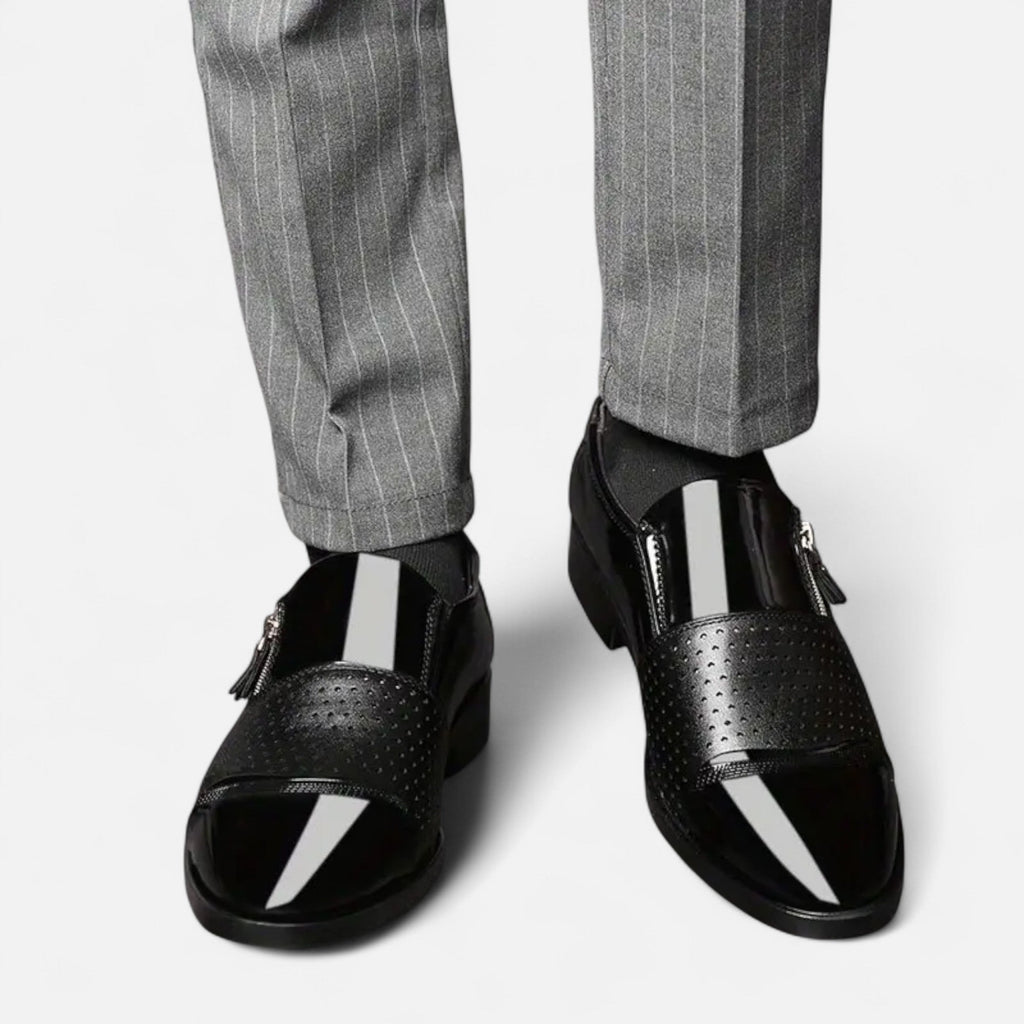Dorevelle | Herren glänzende Business-Schuhe – Spitzzehen im britischen Stil für elegante Auftritte